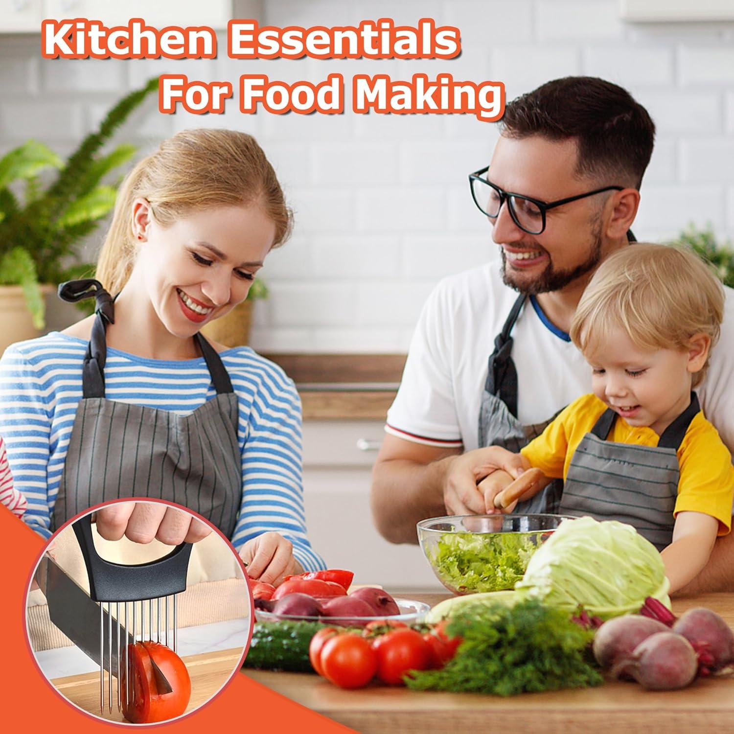 Cortador de cebolla XoYoZo con raspador de acero inoxidable