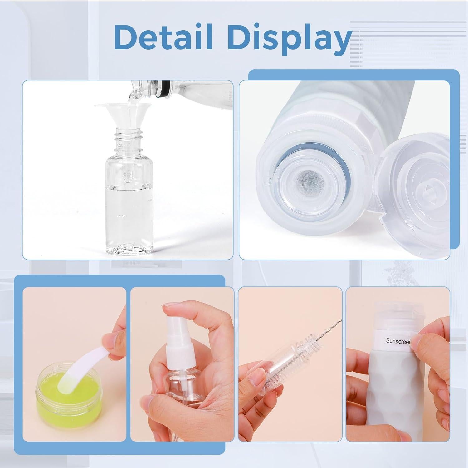 Set de 16 Botellas de Viaje Silevoler Aprobadas por TSA