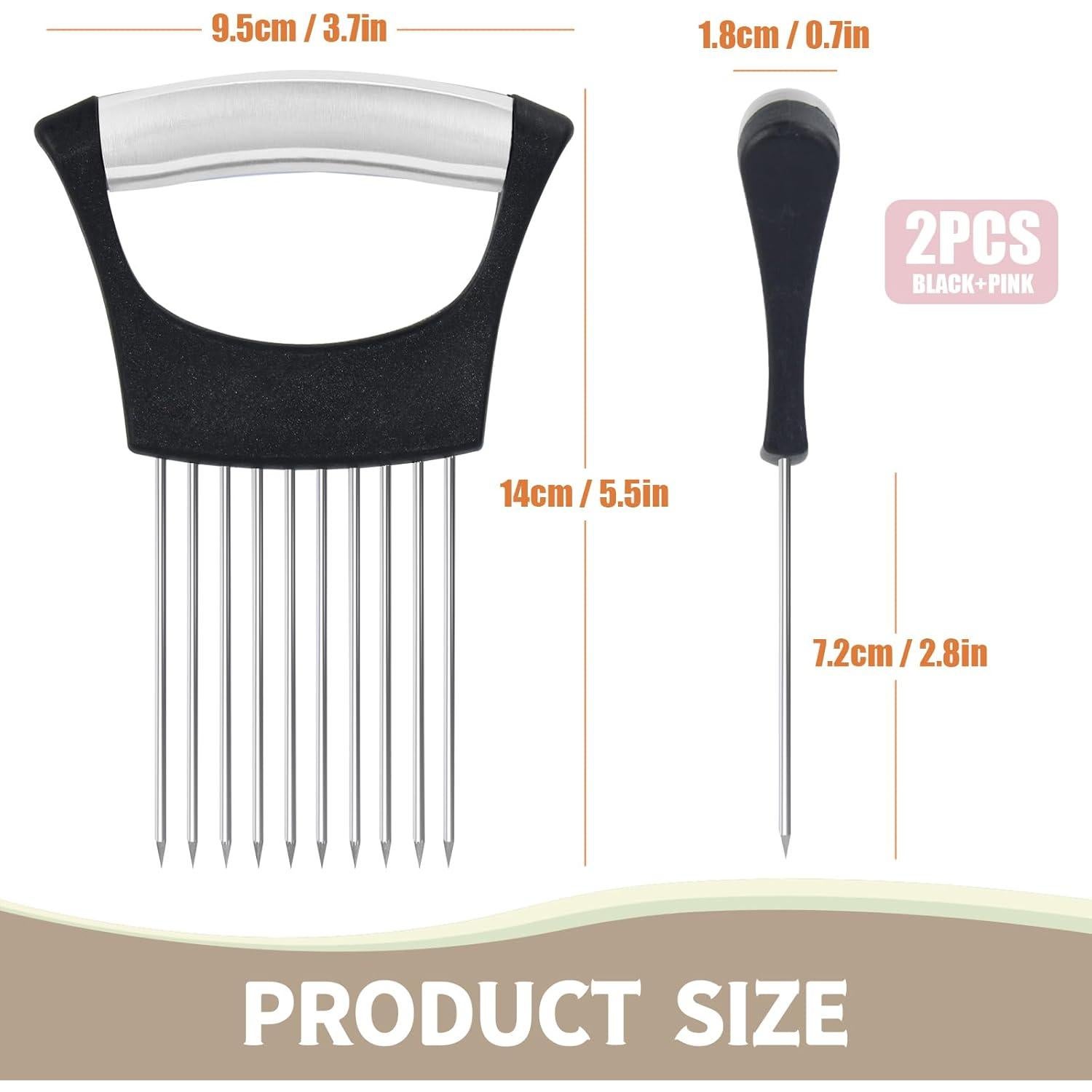 Soporte para Cortar Cebolla Zhcoy Acero Inoxidable 2 Piezas