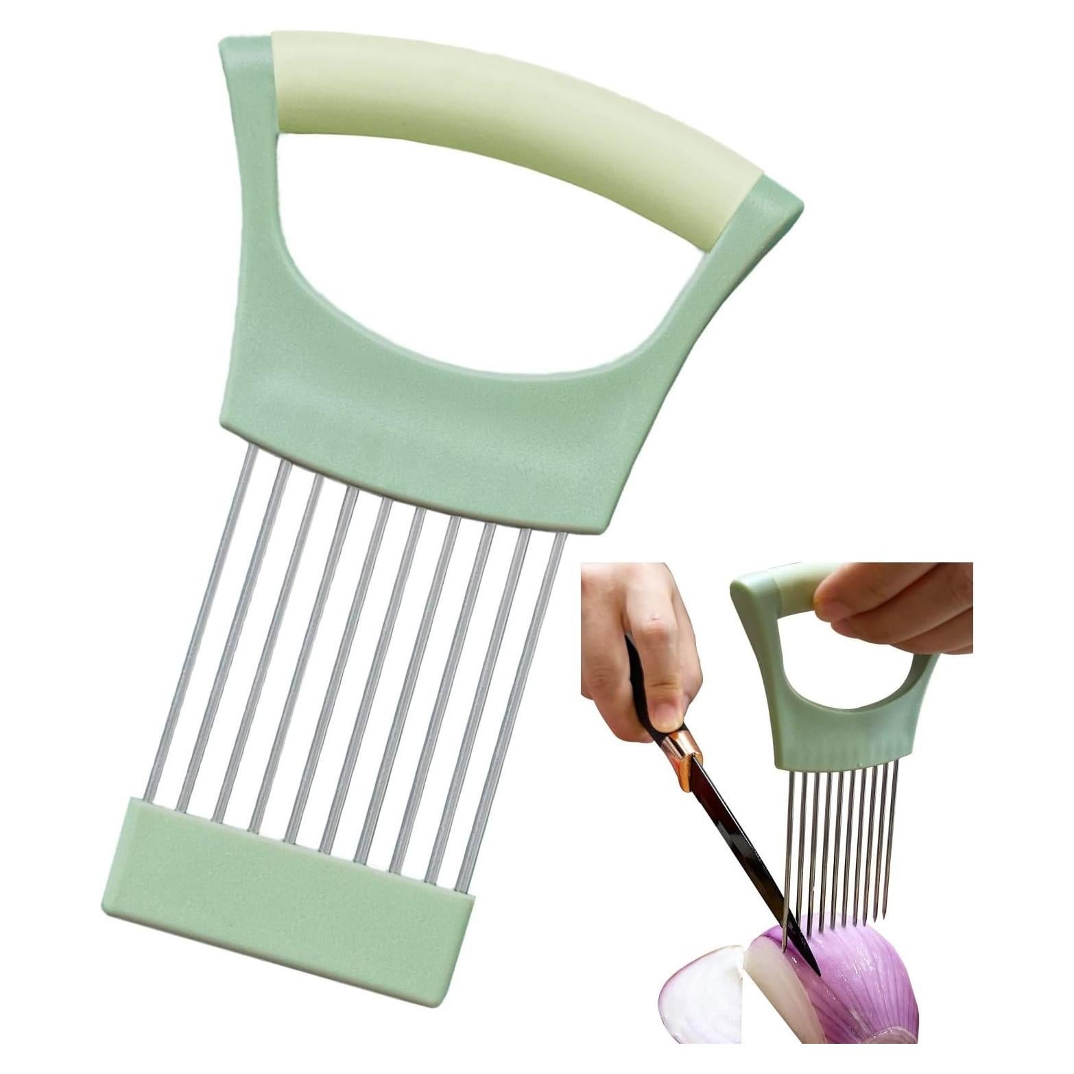 Soporte Cortador de Cebolla VIEASST Acero Inoxidable Verde