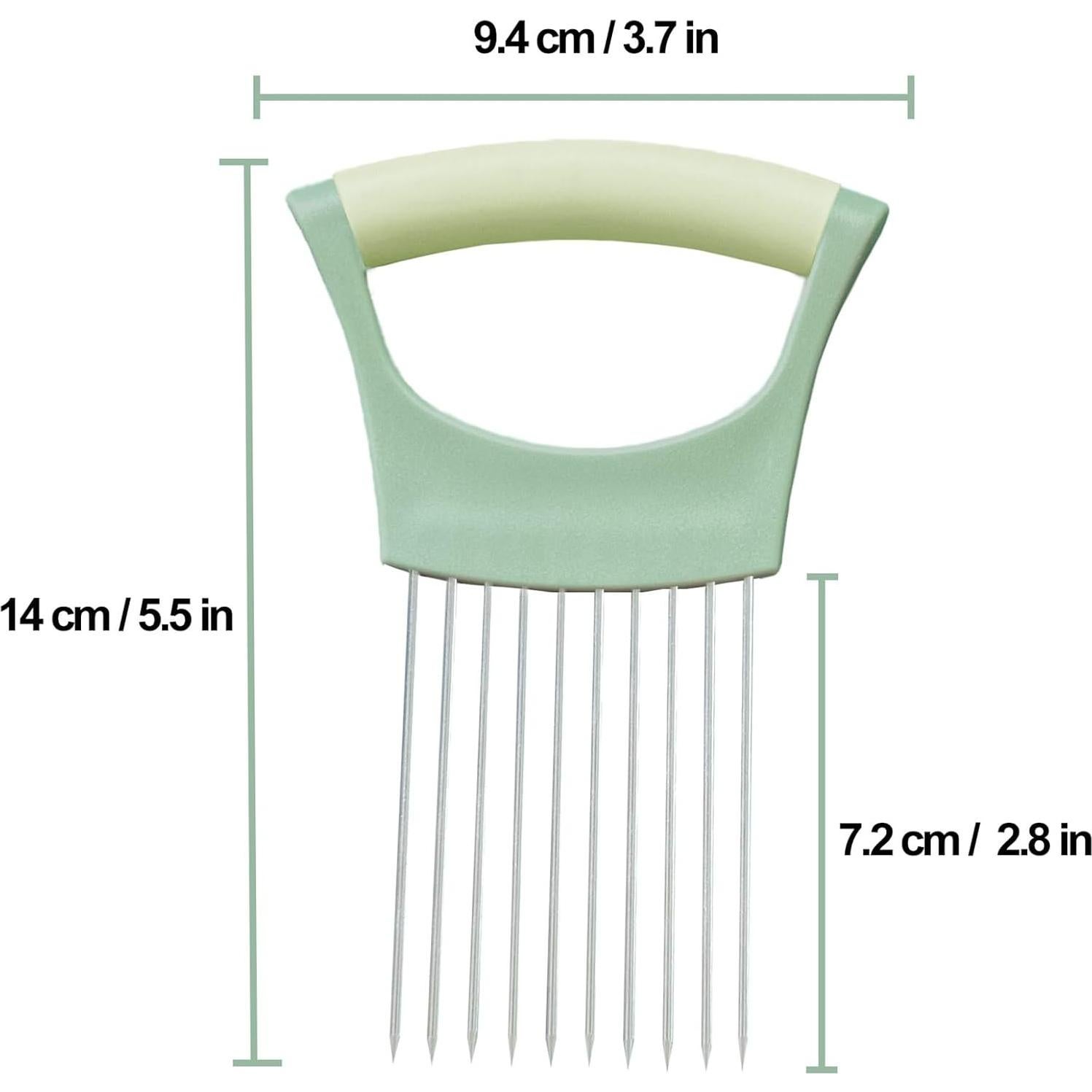 Soporte Cortador de Cebolla VIEASST Acero Inoxidable Verde