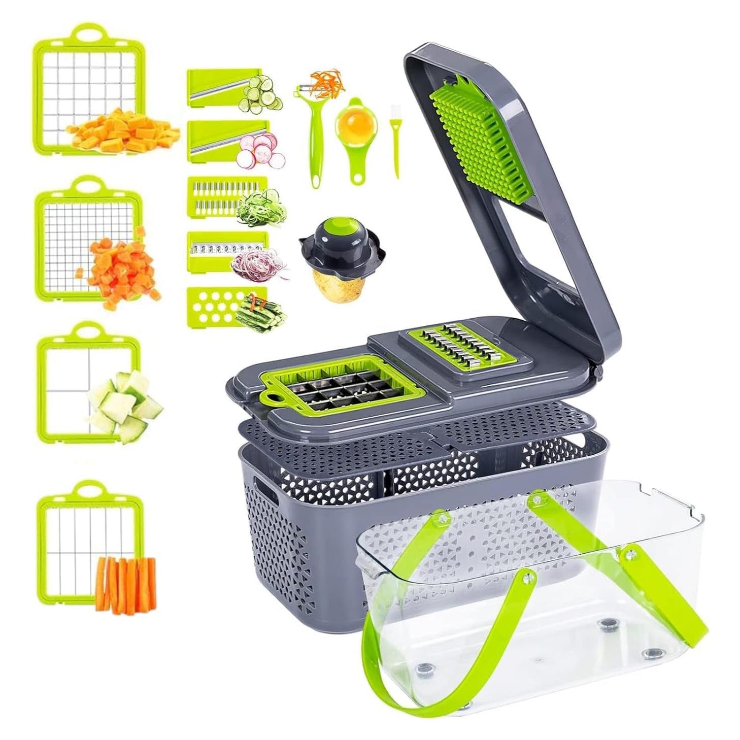 Picador de Verduras Miibox 22-en-1 con 13 Cuchillas