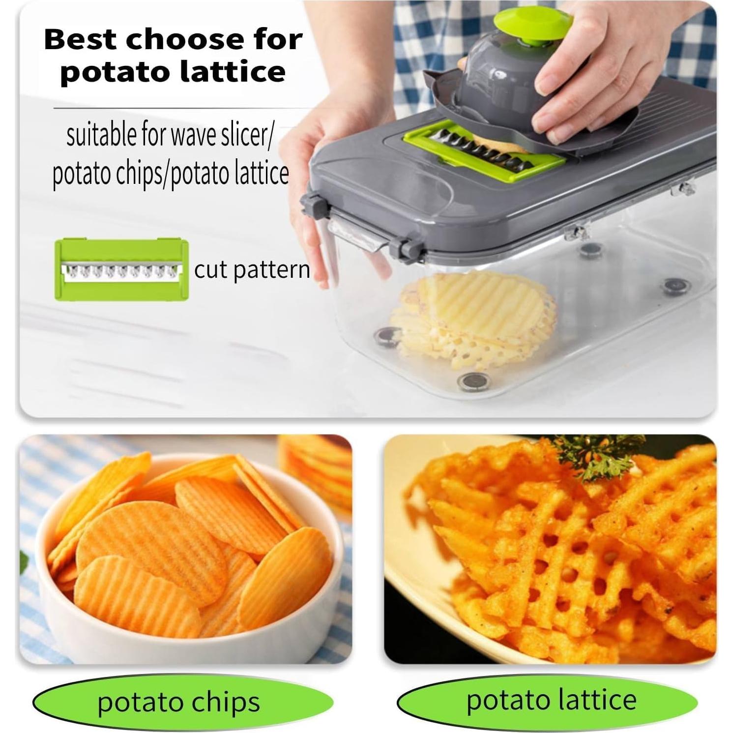 Picador de Verduras Miibox 22-en-1 con 13 Cuchillas
