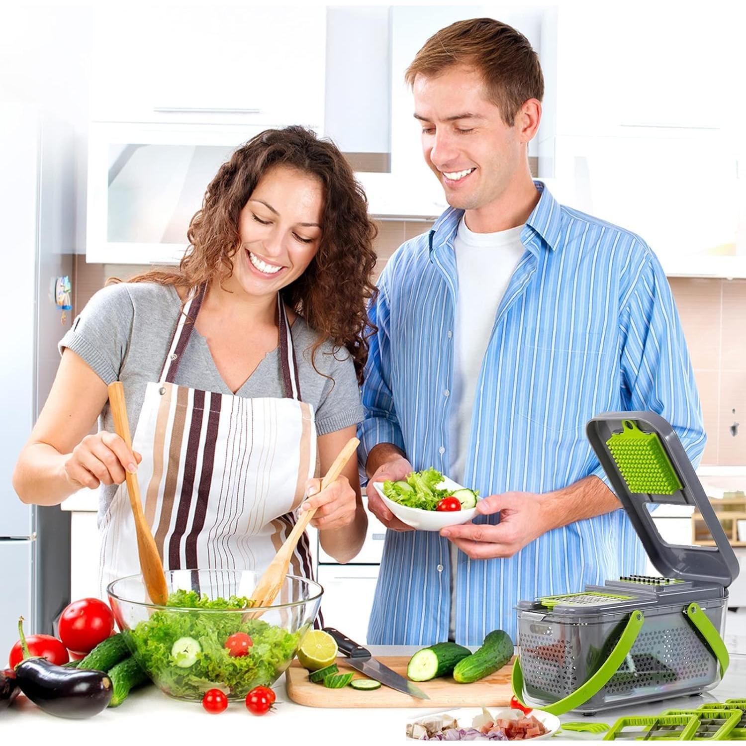 Picador de Verduras Miibox 22-en-1 con 13 Cuchillas