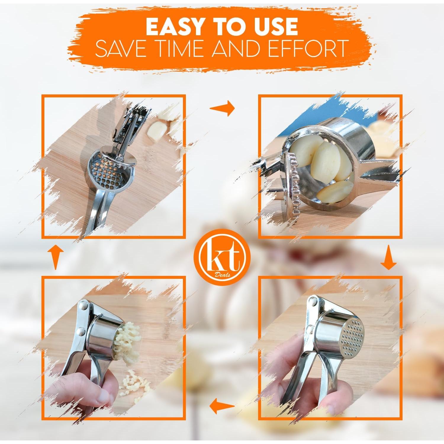 Prensa de Ajo KT Deals Metal Zinc Antioxidante 150g