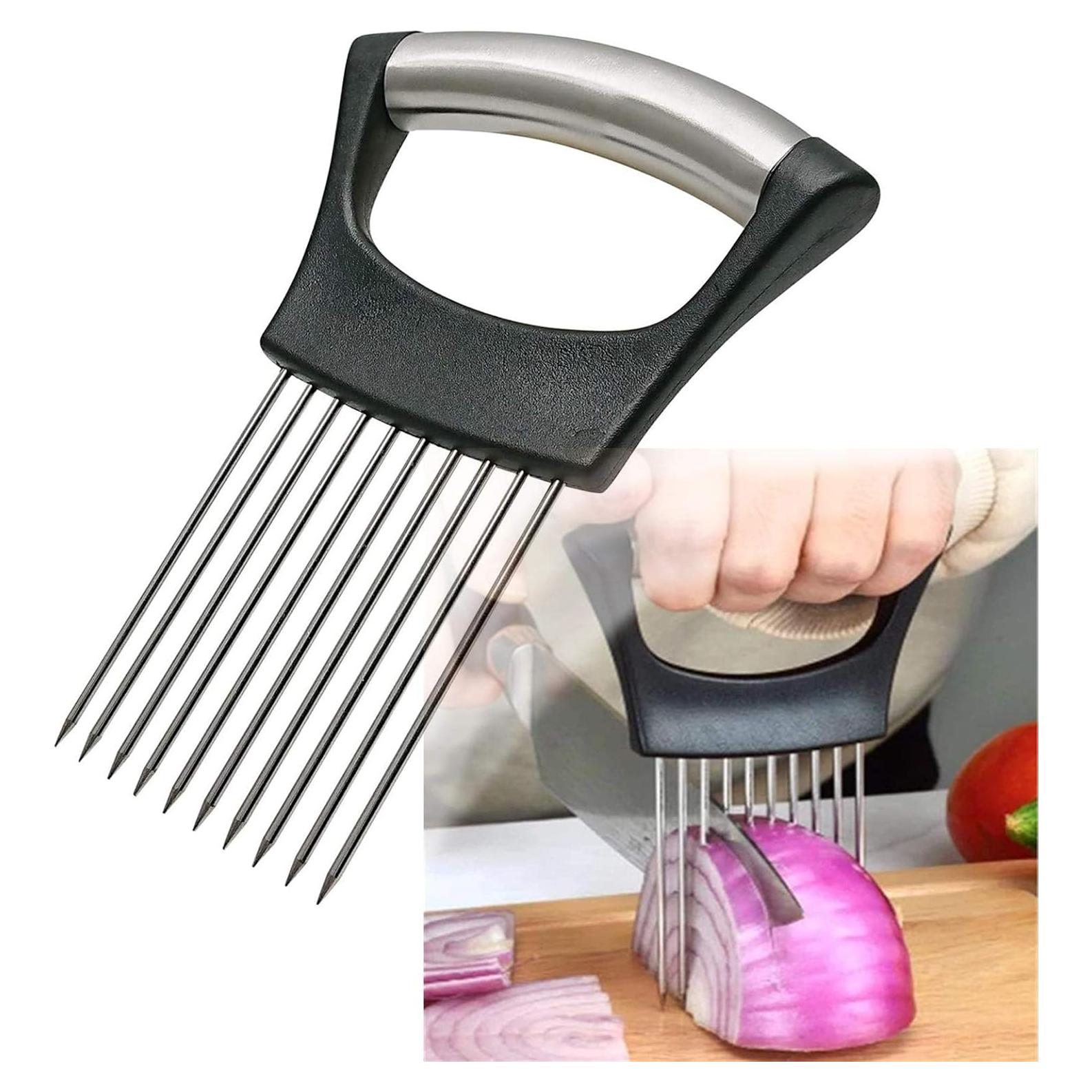 Soporte de Cebolla QPEY de Acero Inoxidable para Cortar Verduras