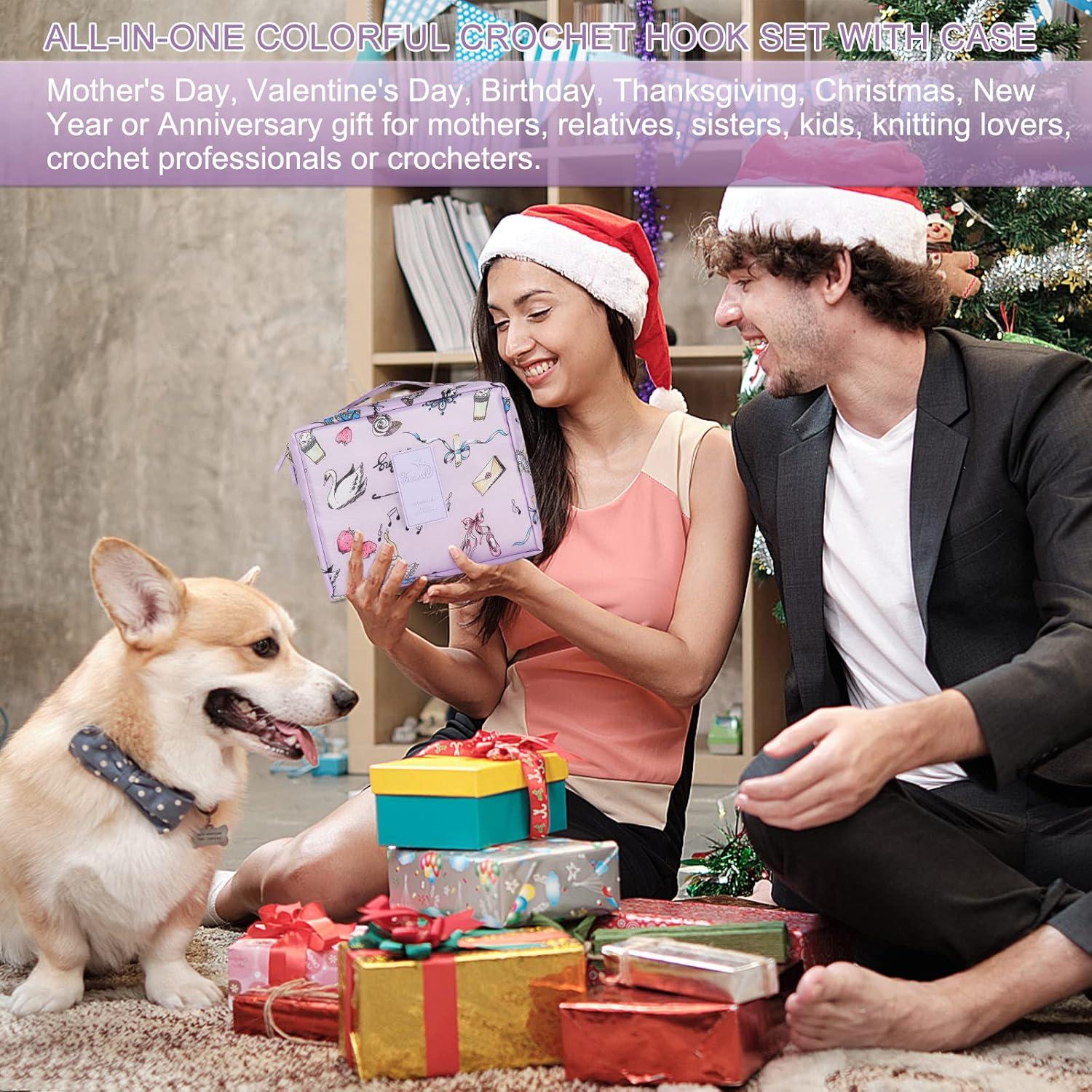 Kit de Ganchillo Aeelike 59 Piezas Ergonómico para Principiantes