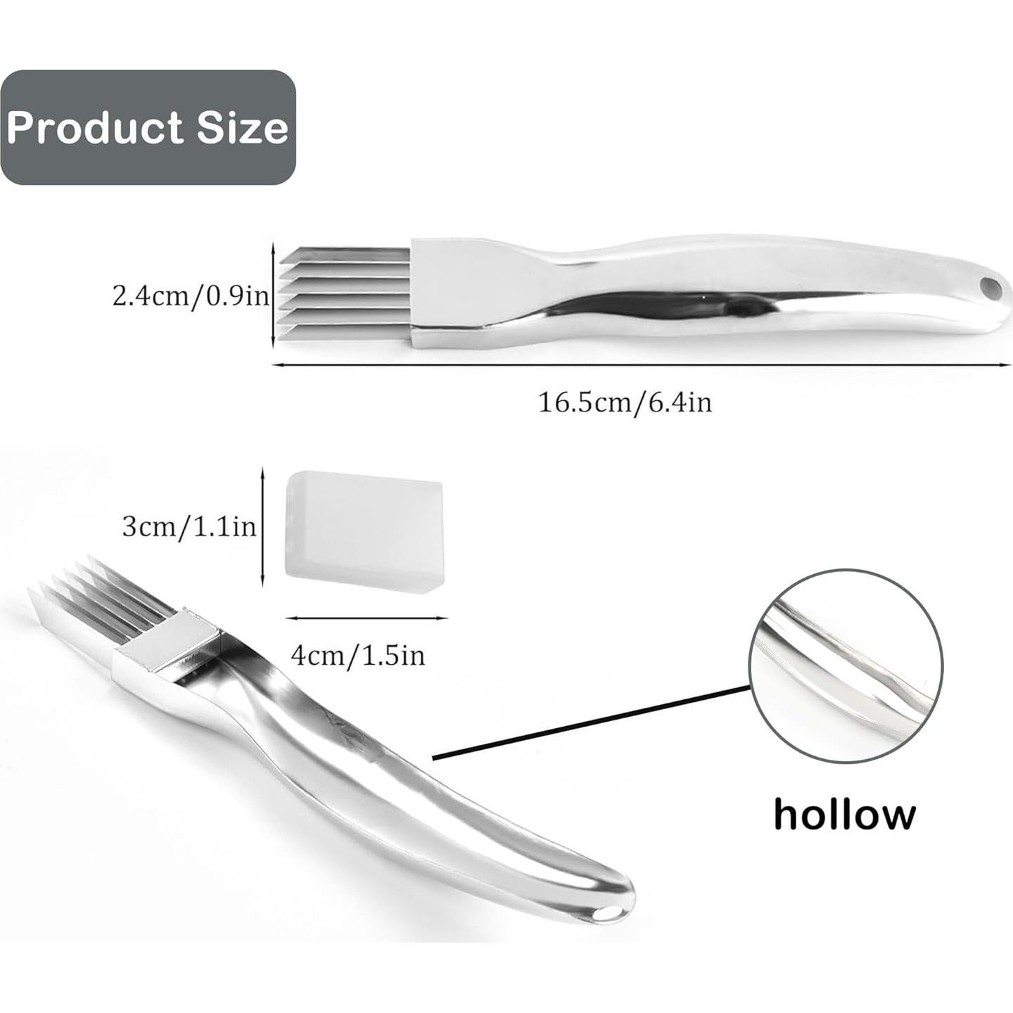 Cuchillo Picador de Cebolla PCTC Acero Inoxidable 3,05 cm