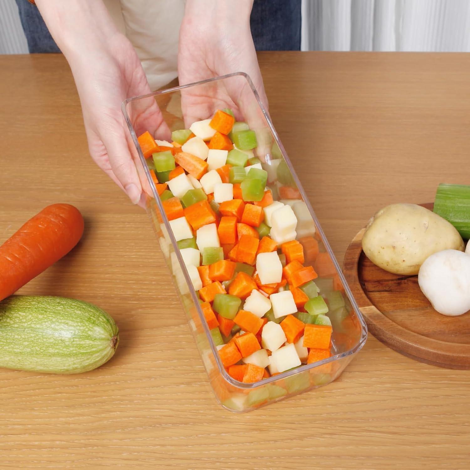 Cortador de Verduras GLADICER 4 en 1 con Contenedor Negro