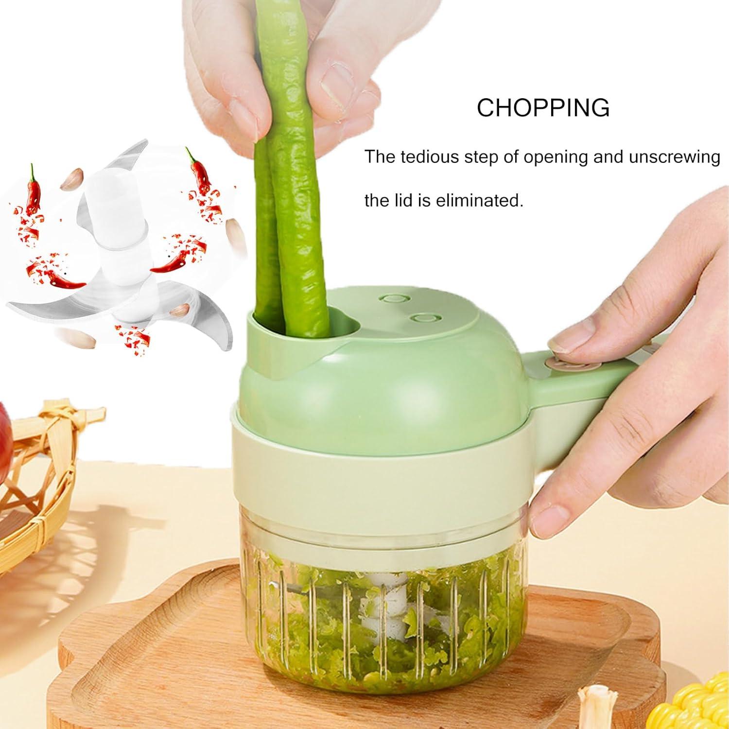 Picadora Eléctrica 5 en 1 Dobvyvn Verde - Multiusos