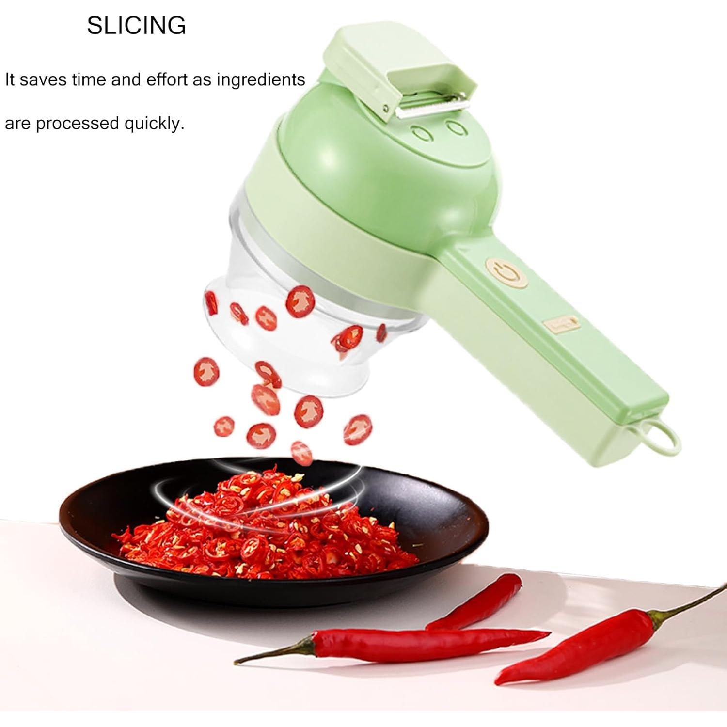 Picadora Eléctrica 5 en 1 Dobvyvn Verde - Multiusos