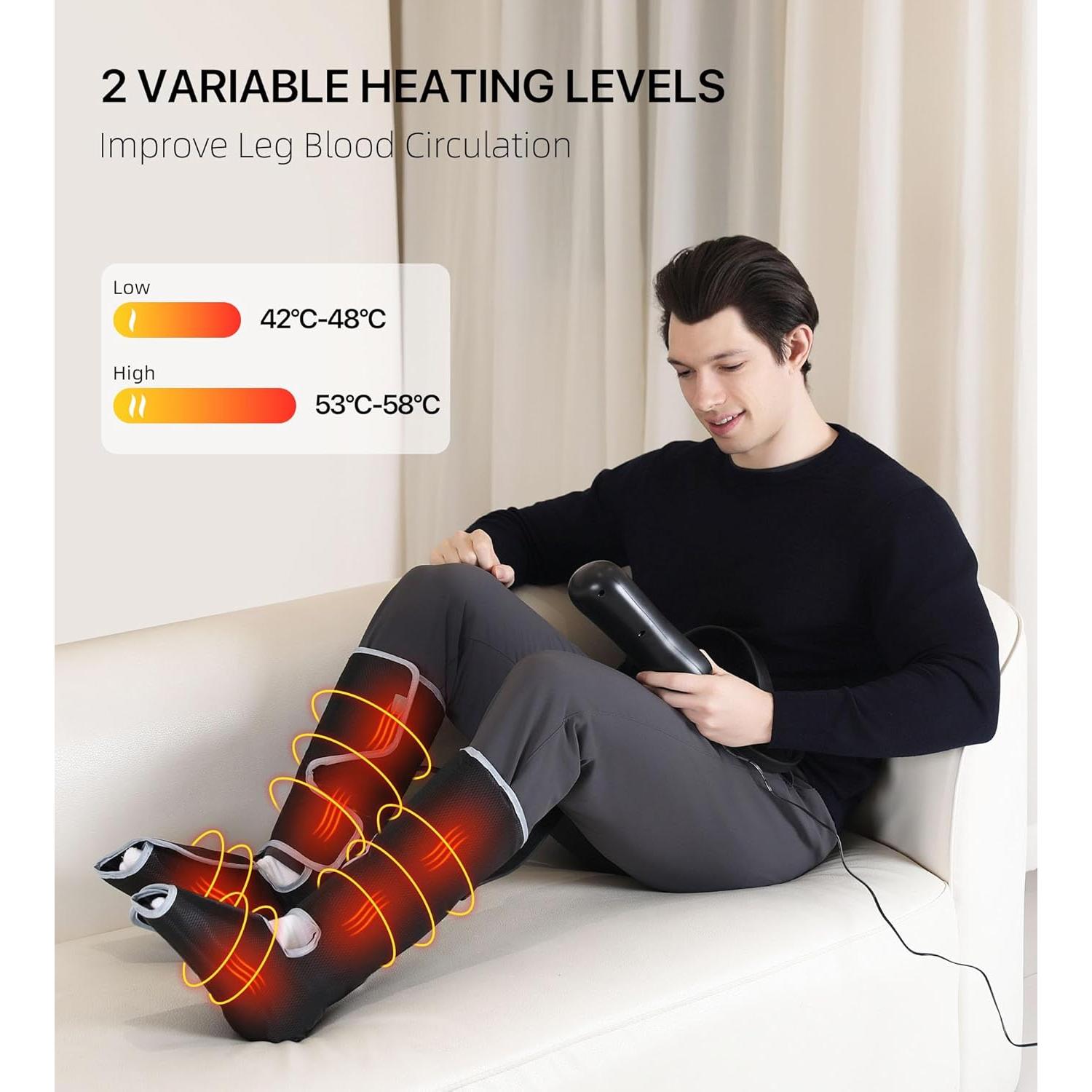 Masajeador de Piernas ALLJOY con Calor y Compresión 20x15cm