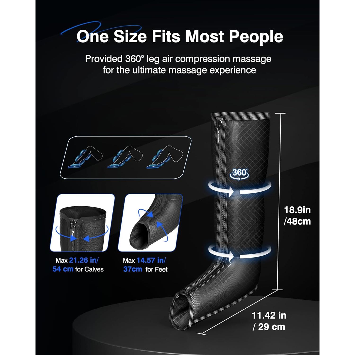 Masajeador de Compresión para Piernas EaseZen con Calor