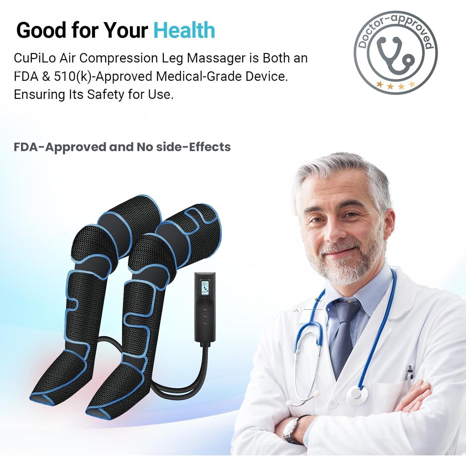 Masajeador de Piernas CuPiLo con Calor y Compresión de Aire