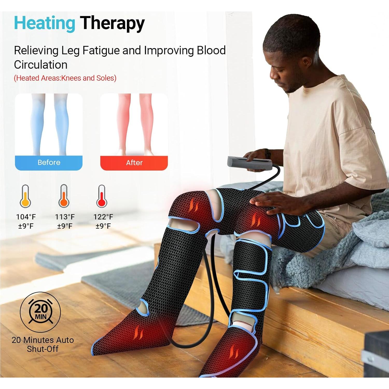 Masajeador de Piernas CuPiLo con Calor y Compresión de Aire