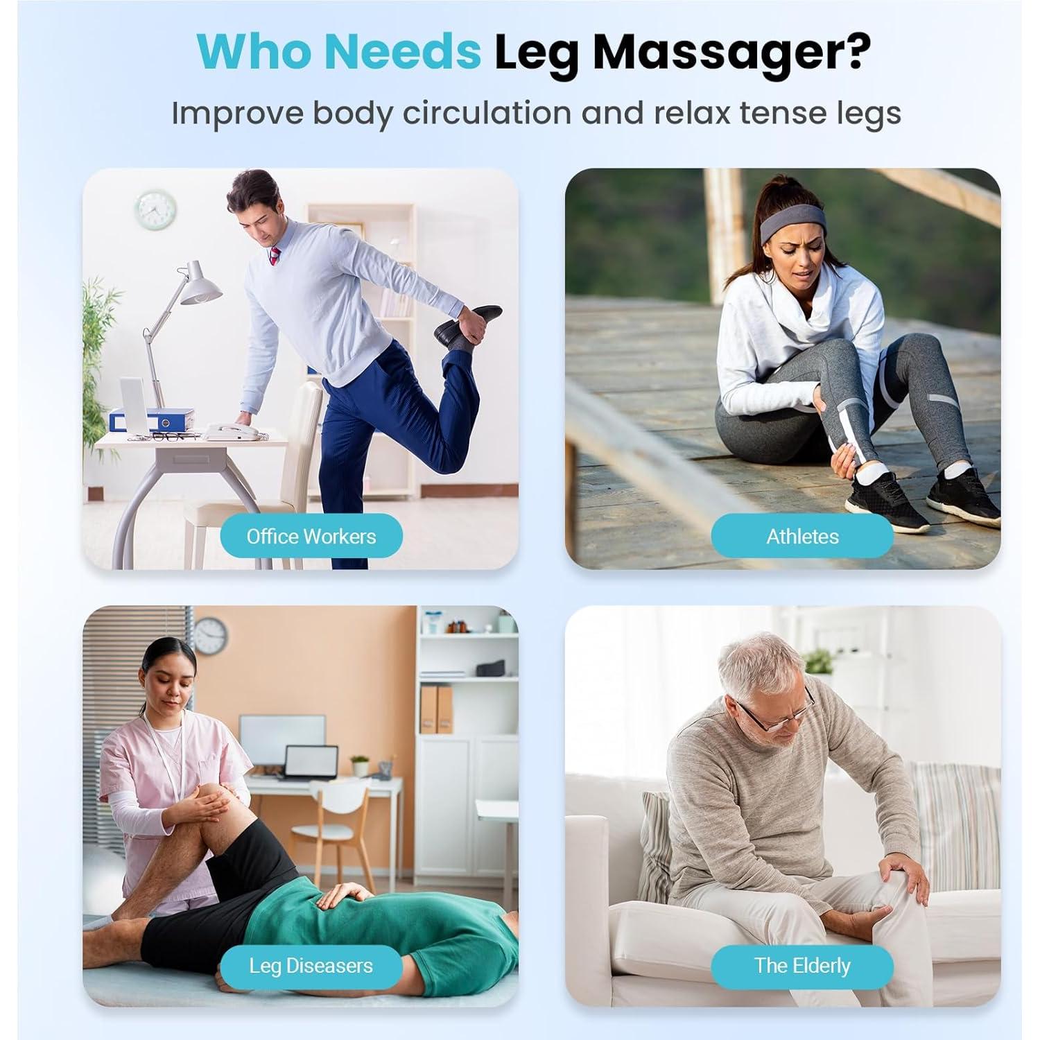 Masajeador de Piernas CuPiLo con Calor y Compresión de Aire