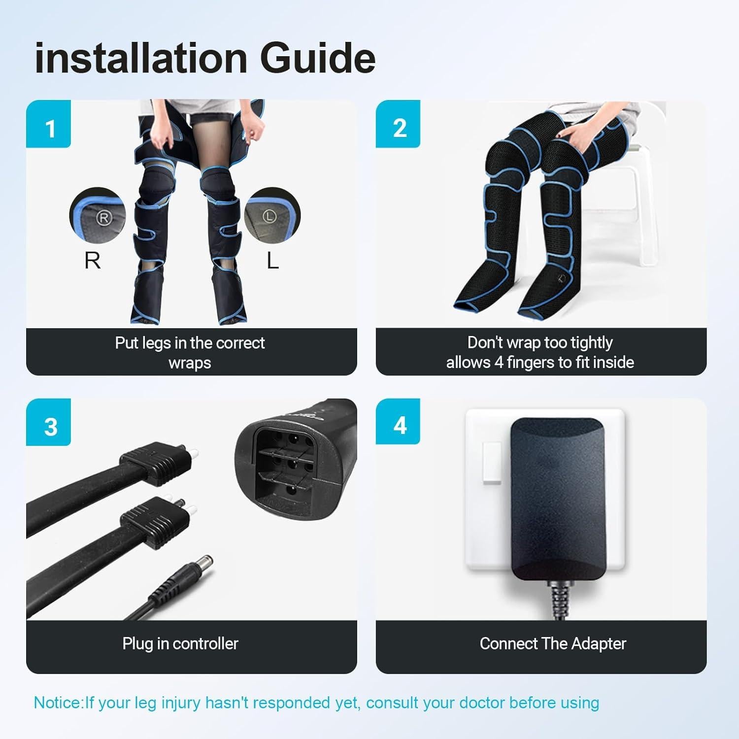 Masajeador de Piernas CuPiLo con Calor y Compresión de Aire