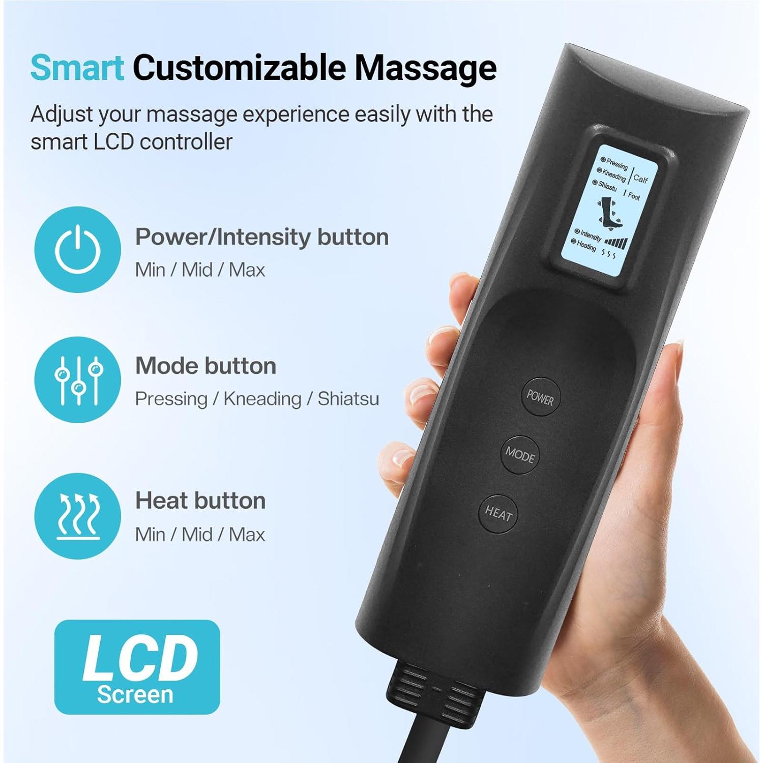 Masajeador de Piernas CuPiLo con Calor y Compresión de Aire