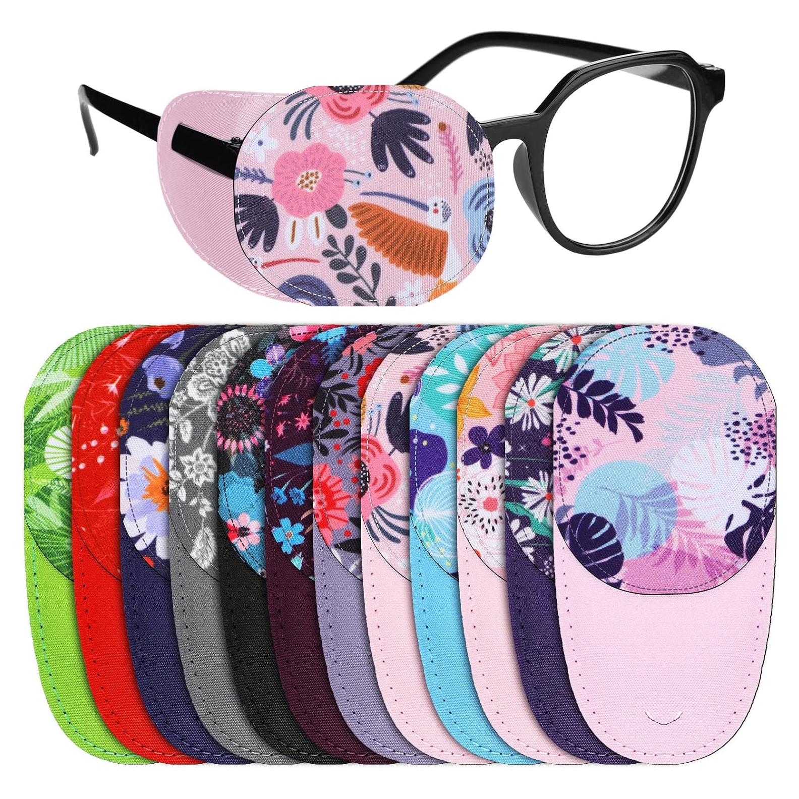 Parches para Ojos Yahenda 12 Pcs Reutilizables Coloridos