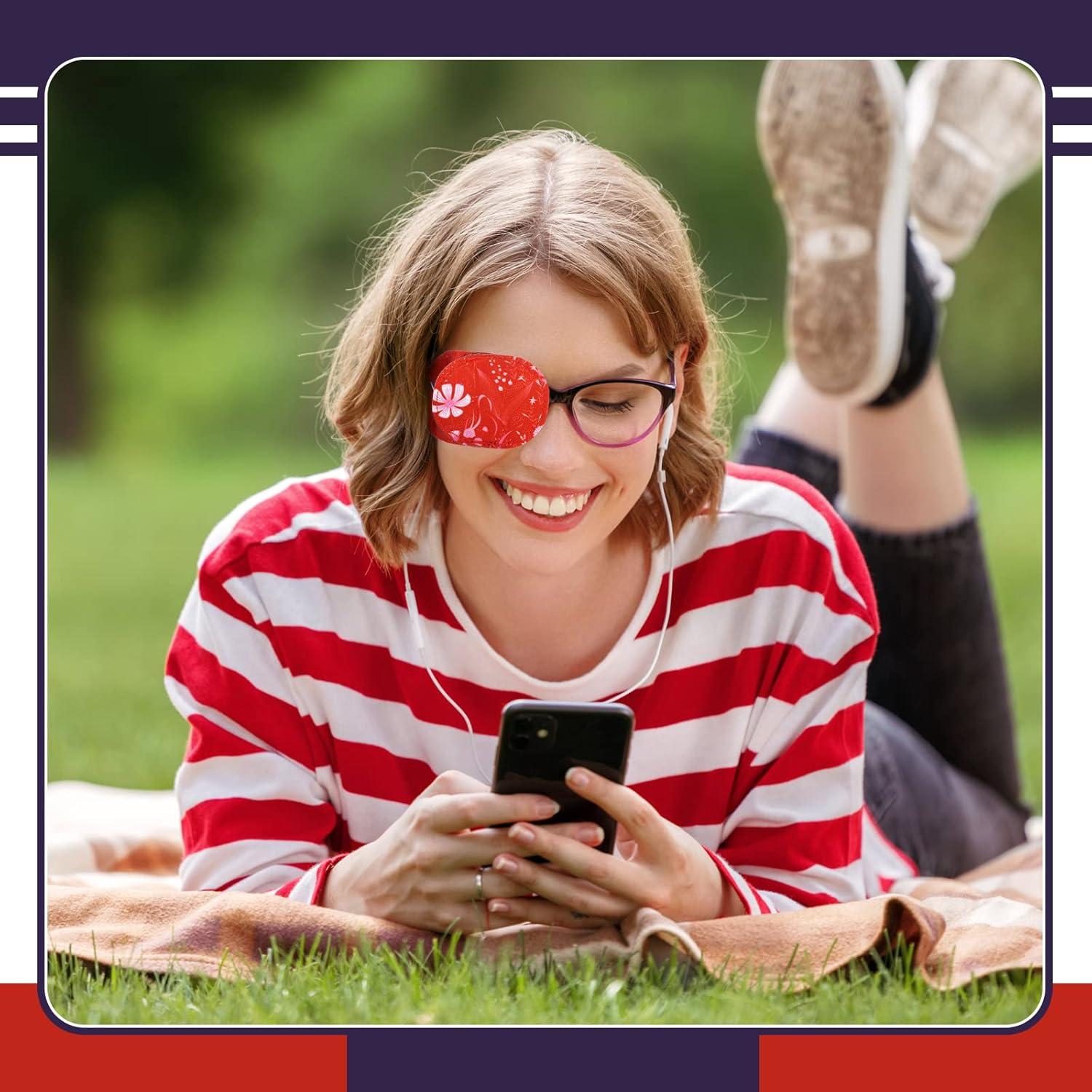 Parches para Ojos Yahenda 12 Pcs Reutilizables Coloridos