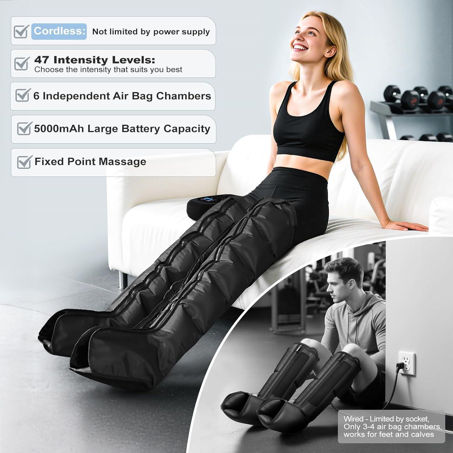 Botas Masajeadoras de Piernas RoundT2 Inalámbricas 5000mAh