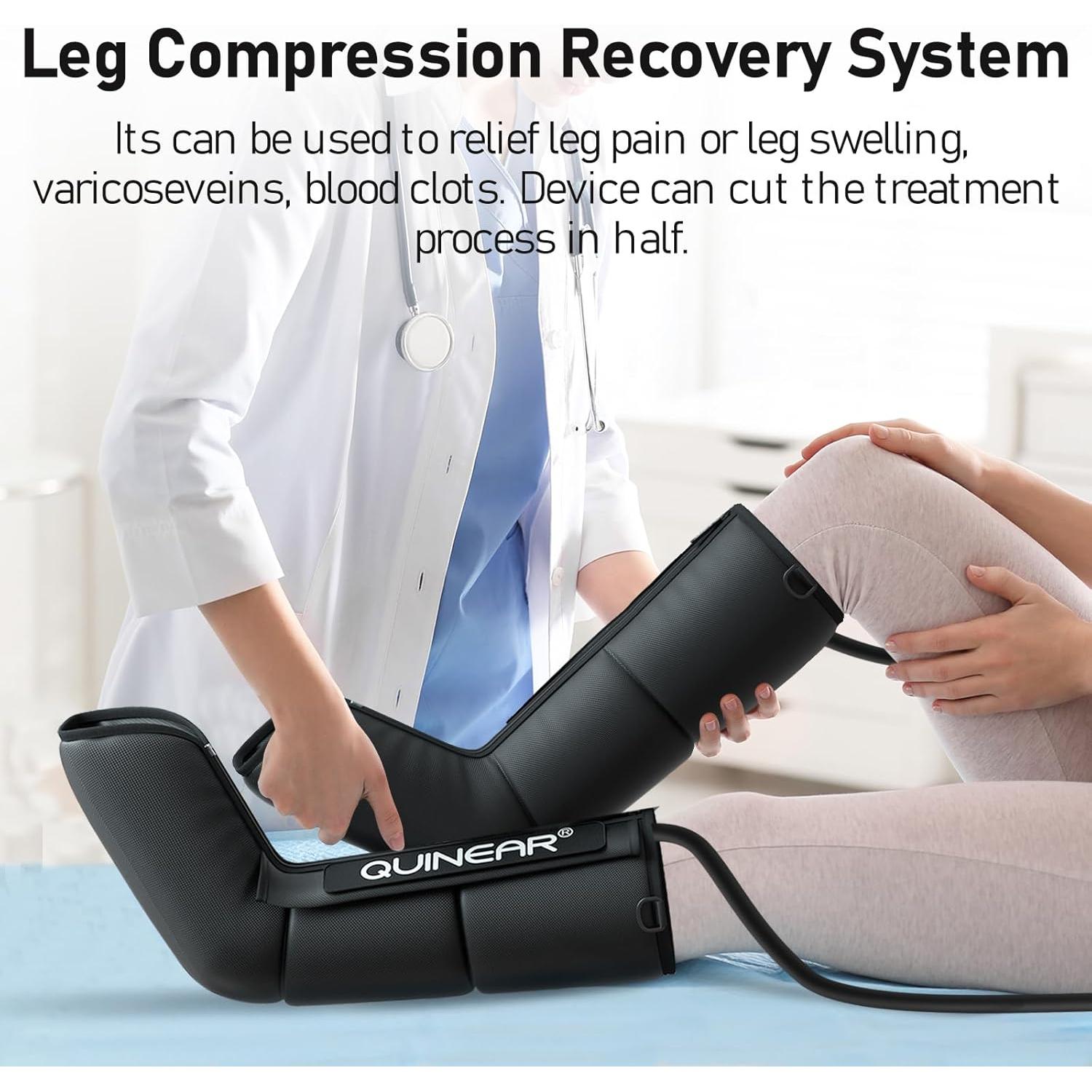 Masajeador de Compresión de Piernas QUINEAR QN-070A 3 en 1