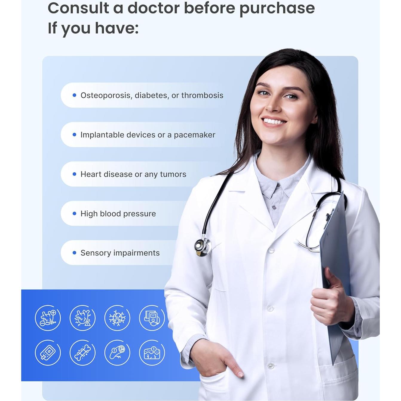 Masajeador de Piernas RENPHO Inalámbrico con Compresión de Aire