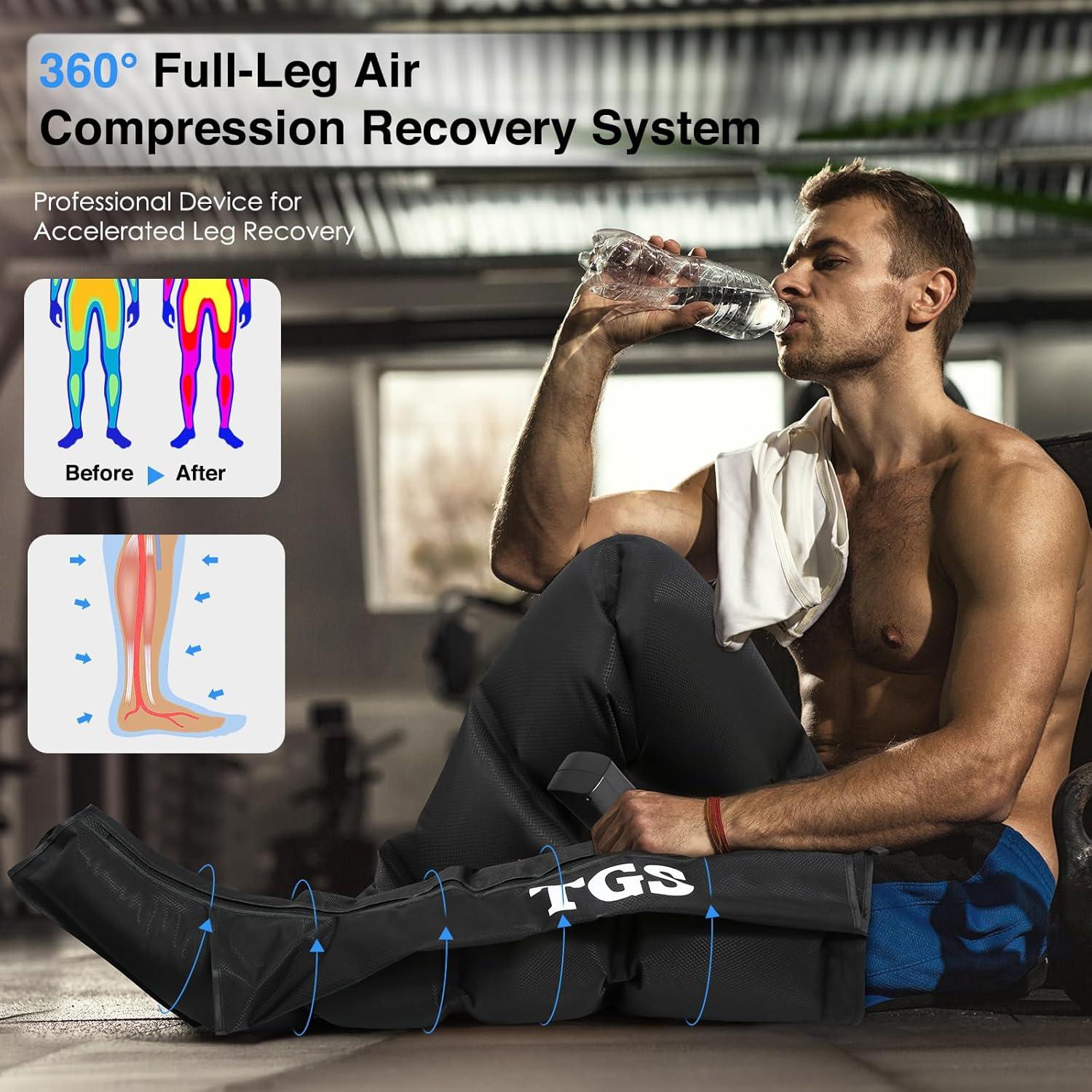 Masajeador de Piernas TGS con Compresión y Calor - Alivio Dolor