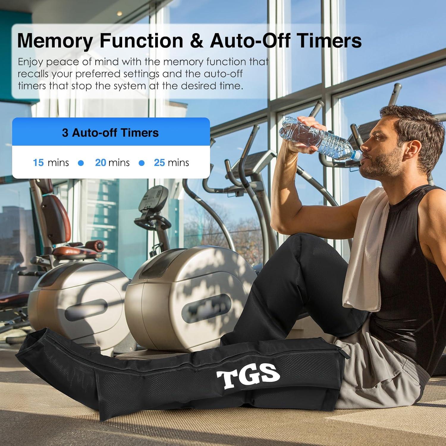 Masajeador de Piernas TGS con Compresión y Calor - Alivio Dolor