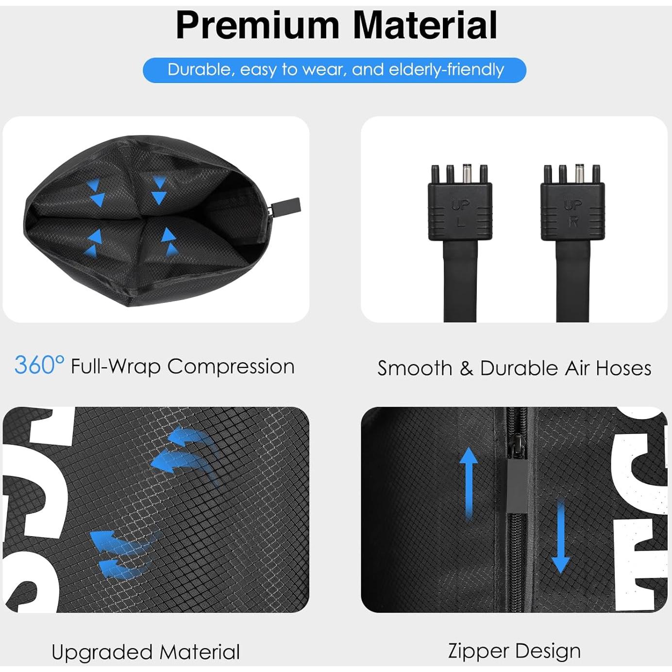 Masajeador de Piernas TGS con Compresión y Calor - Alivio Dolor