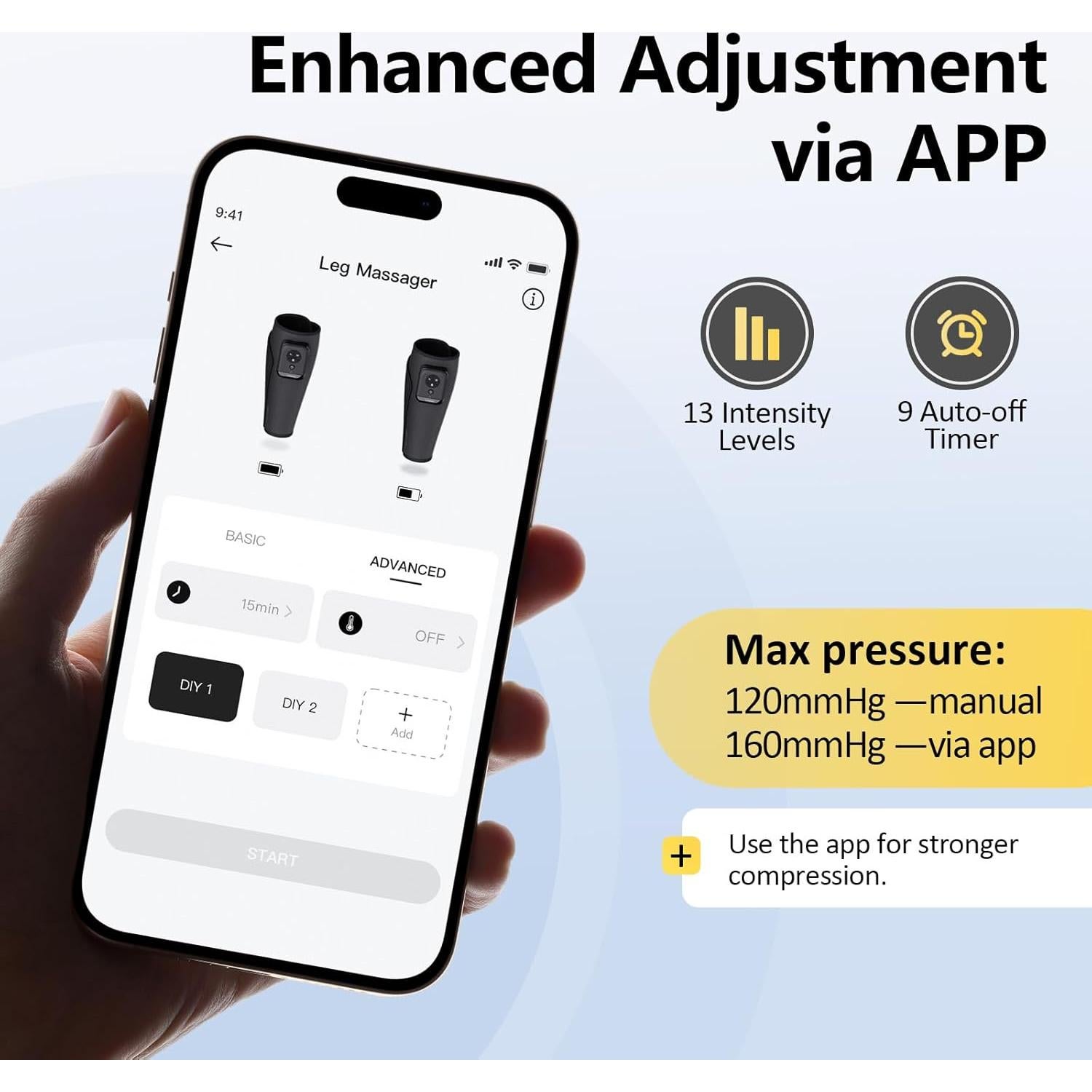 Comfytemp Cordless Leg Massager for Circulation and Pain Relief, Birthday Gift for Dad Mom Men Women, Portable Calves Massage with Heat and Compression, for RLS Edema Muscles (Fit Calf Size up to 18")