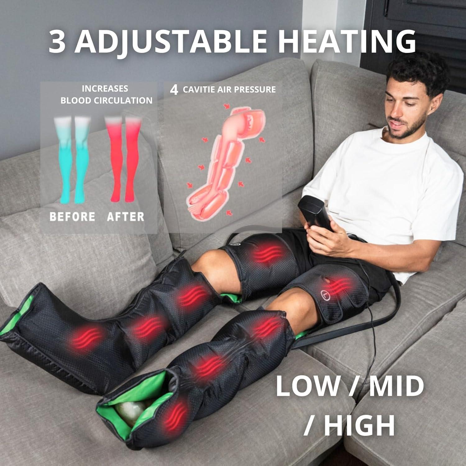 Masajeador de Piernas AIRECOVER con Calor y Compresión 3 en 1