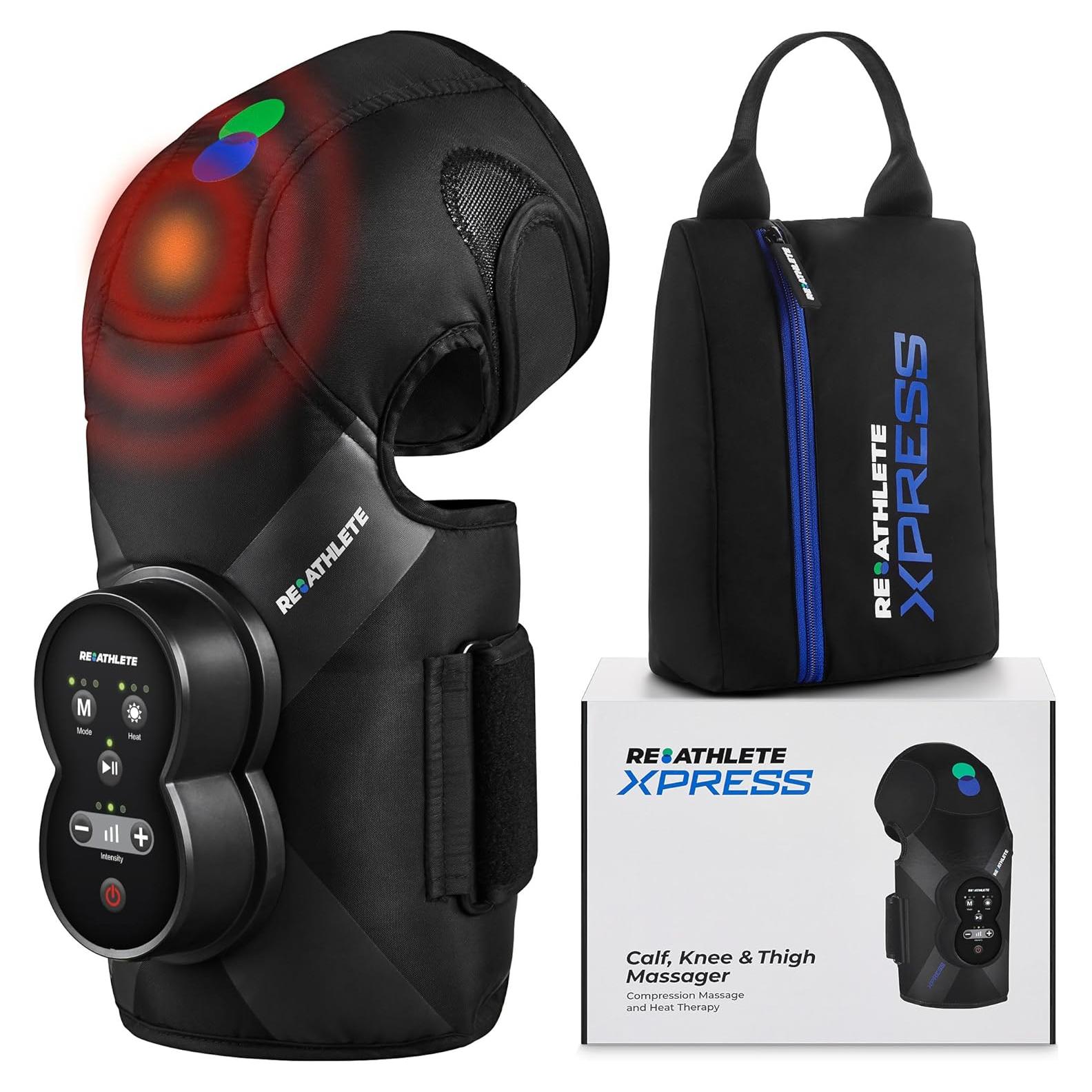 REATHLETE Xpress Knee Massager for Pain Relief | Leg Massager with Heat & Compression
