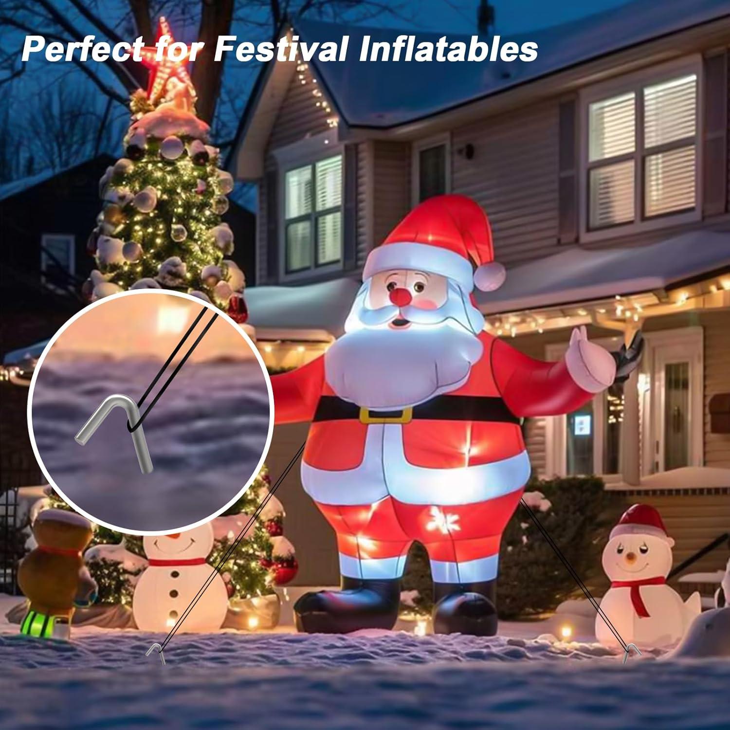 AAGUT Estacas de Tienda de Acero Galvanizado 9" (22,86 cm) 50 Pcs