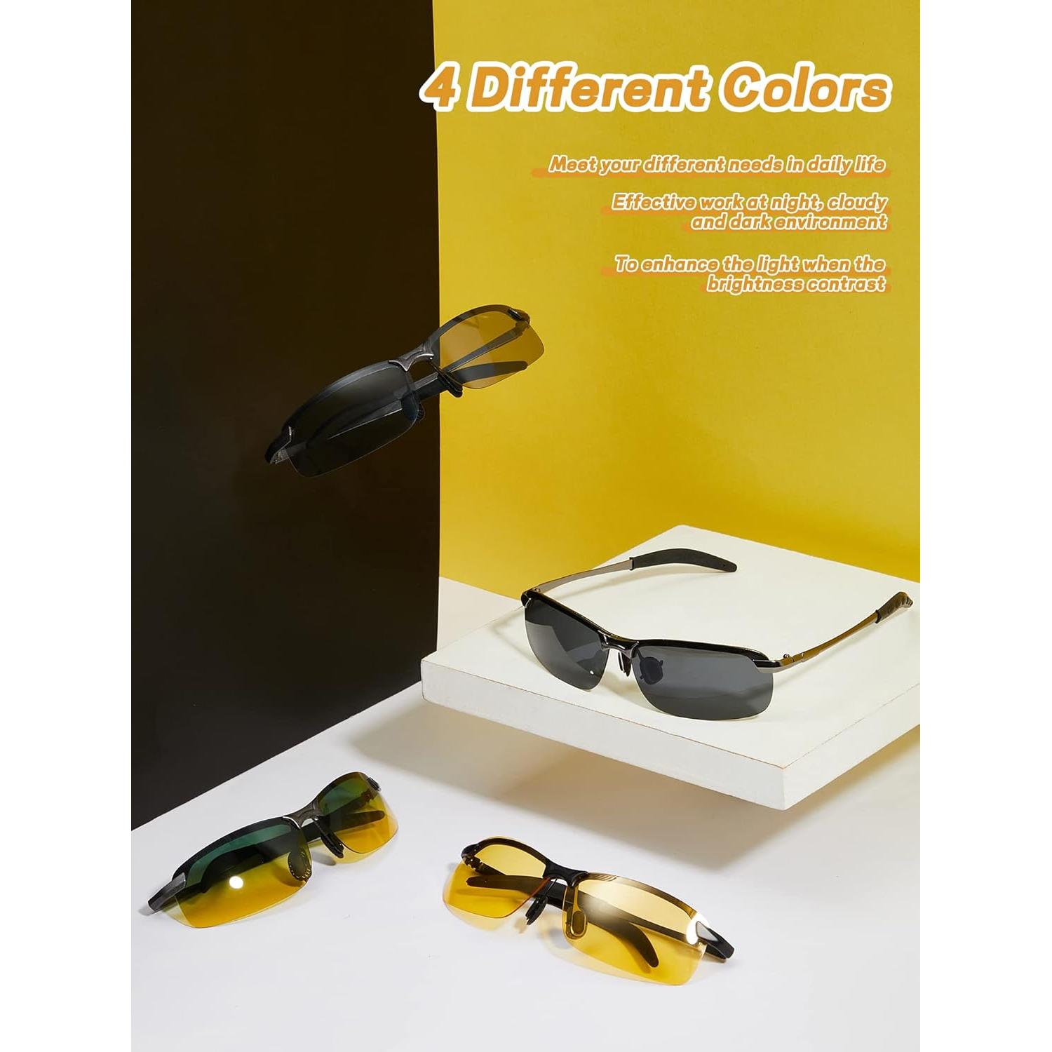 Gafas de Sol Polarizadas Flutesan UV para Conducción Nocturna