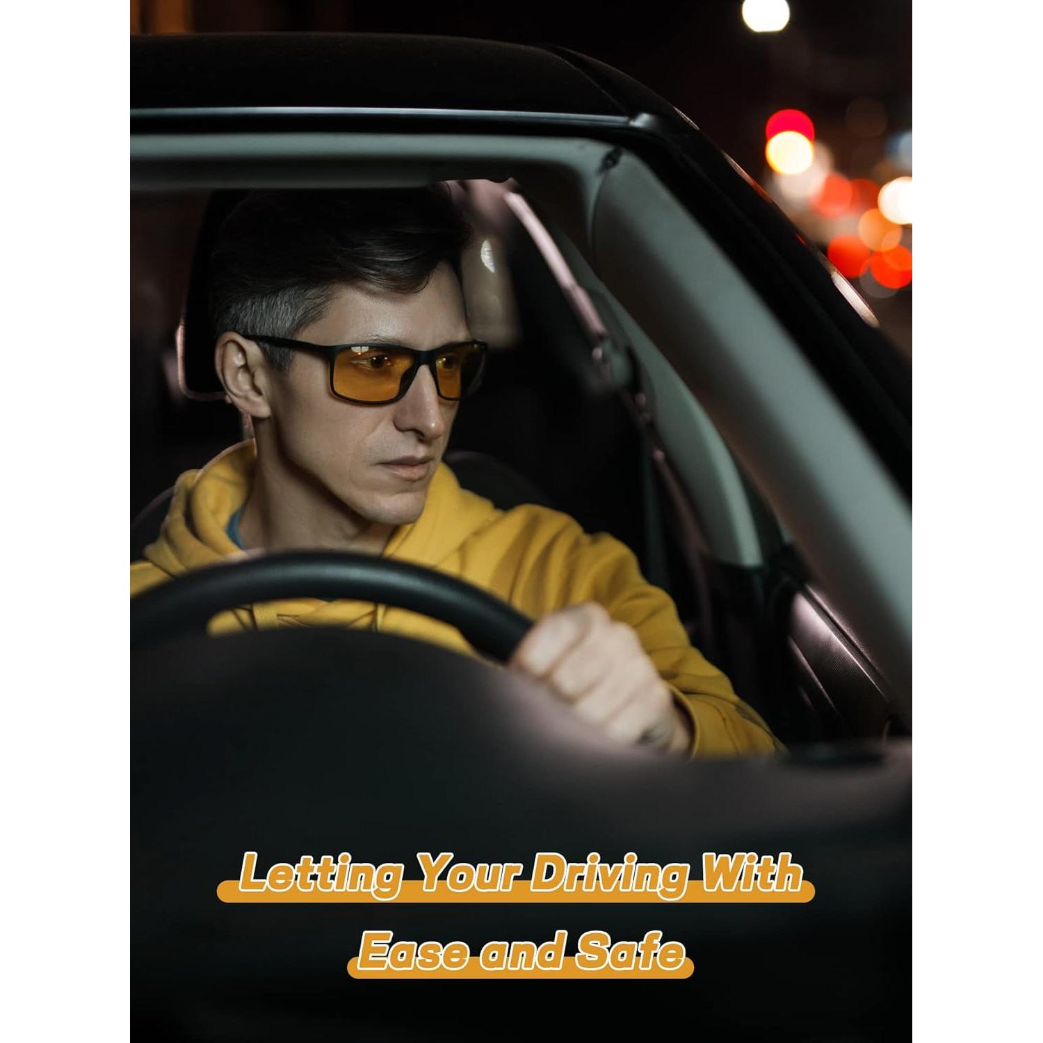 Gafas de Sol Polarizadas Flutesan UV para Conducción Nocturna