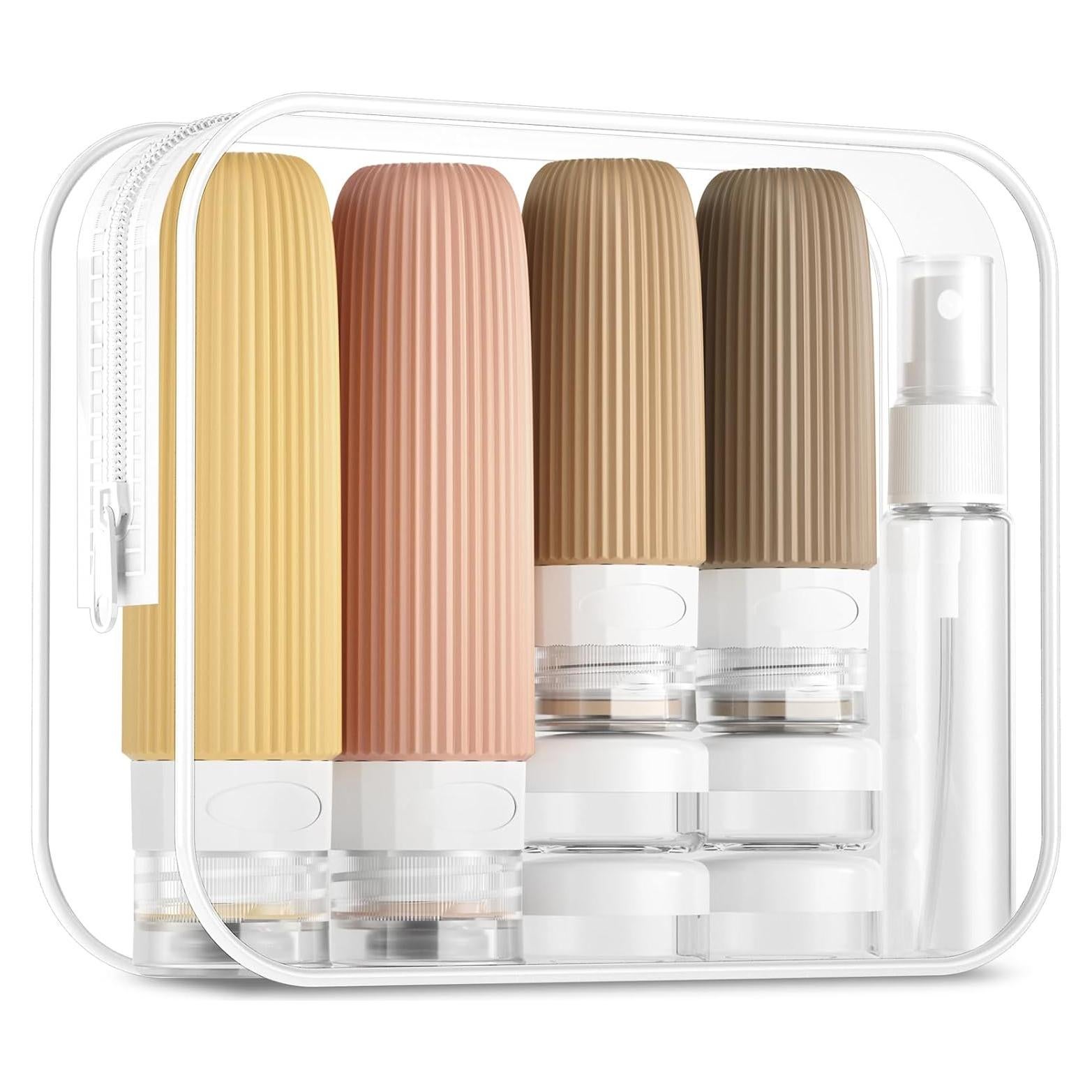 Juego de Botellas de Viaje 16 Piezas Mrsdry Silicona