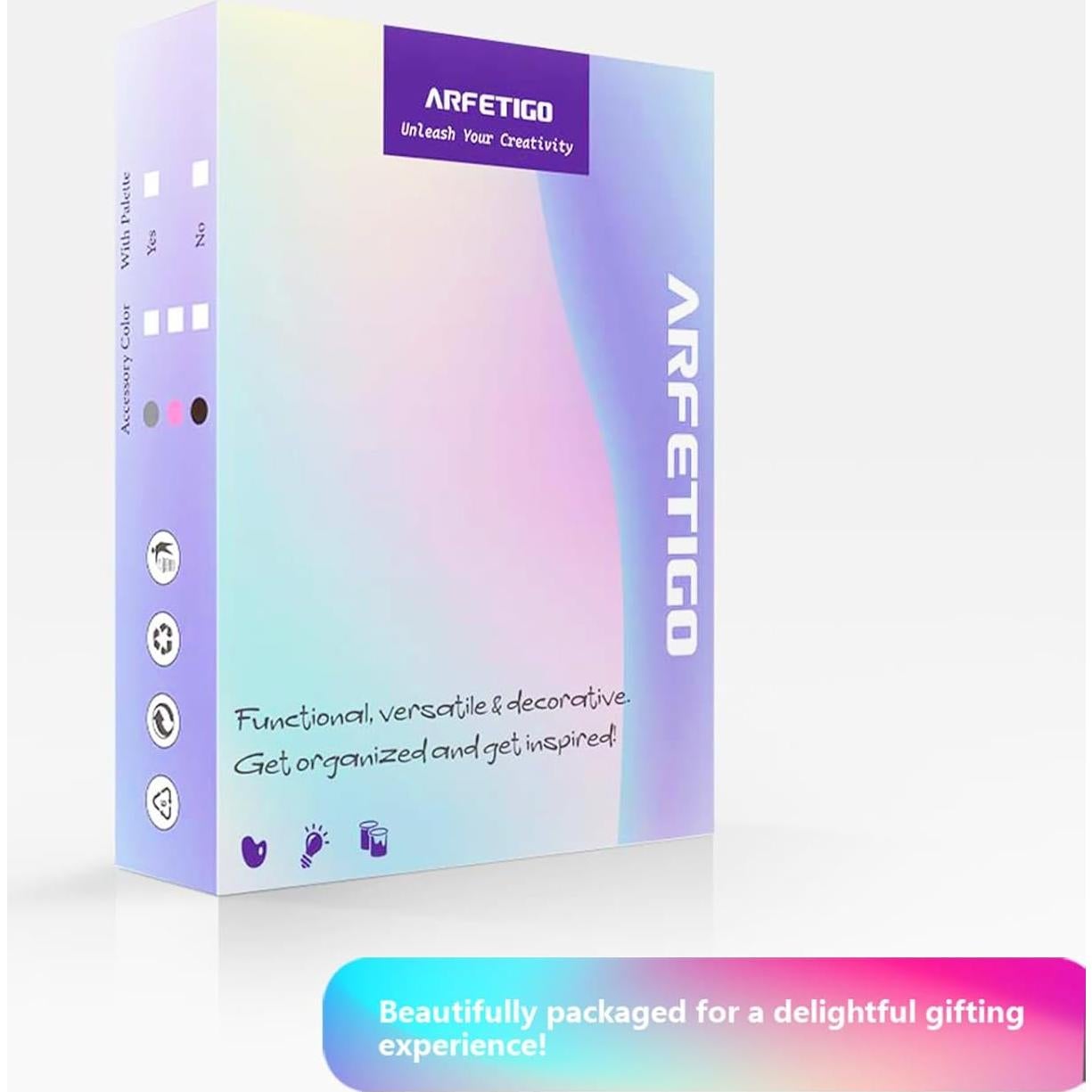 Organizador de Pintura Acrílica ARFETIGO 6 Capas Gris