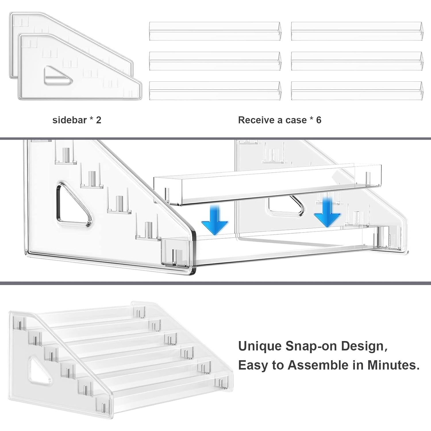Organizador de Pintura Acrílica ARFETIGO 6 Capas Gris