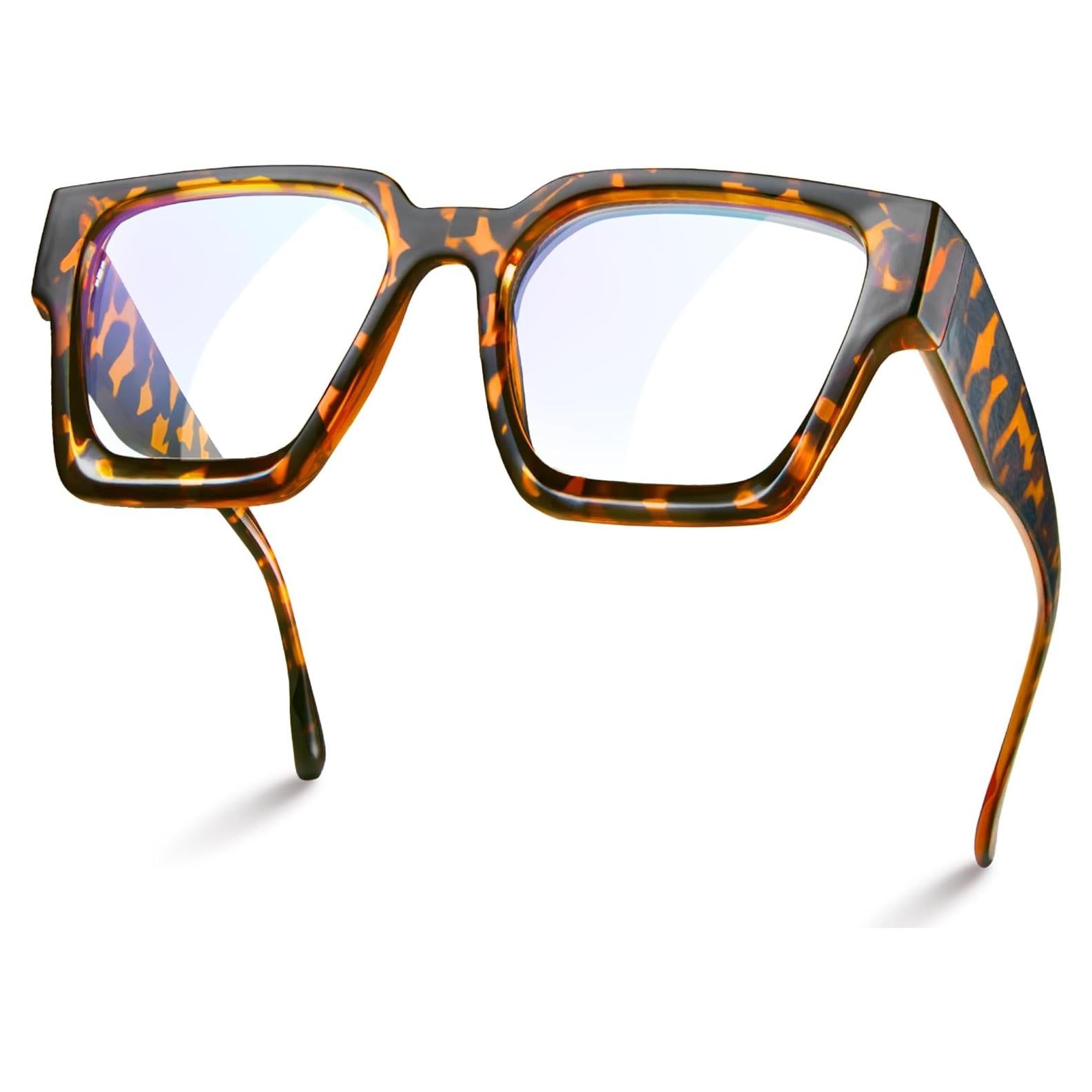 Gafas de luz azul oversized para mujer - Coco Tortoise - Anti fatiga ocular