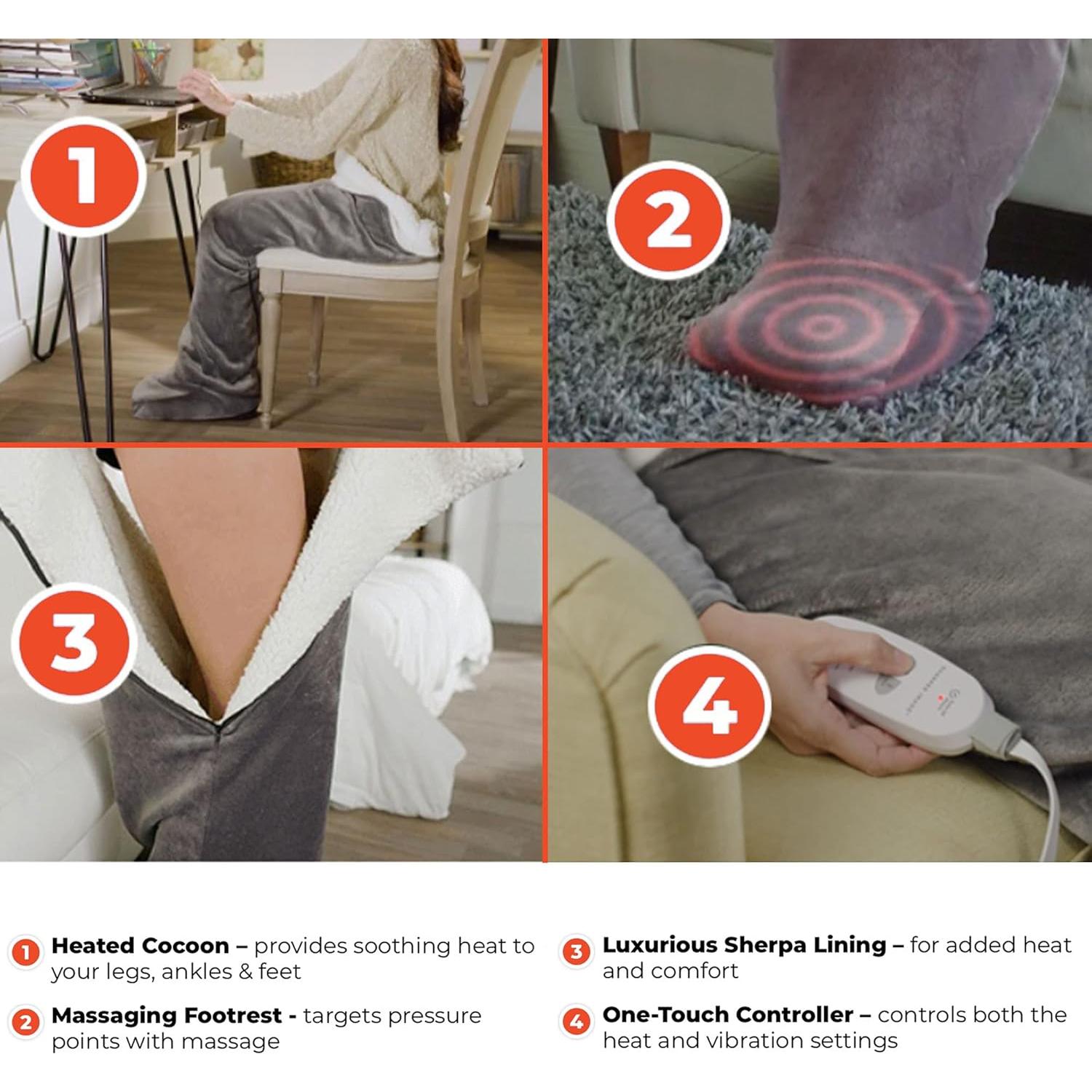 Manta Masajeadora Calentadora Sharper Image 70x111cm