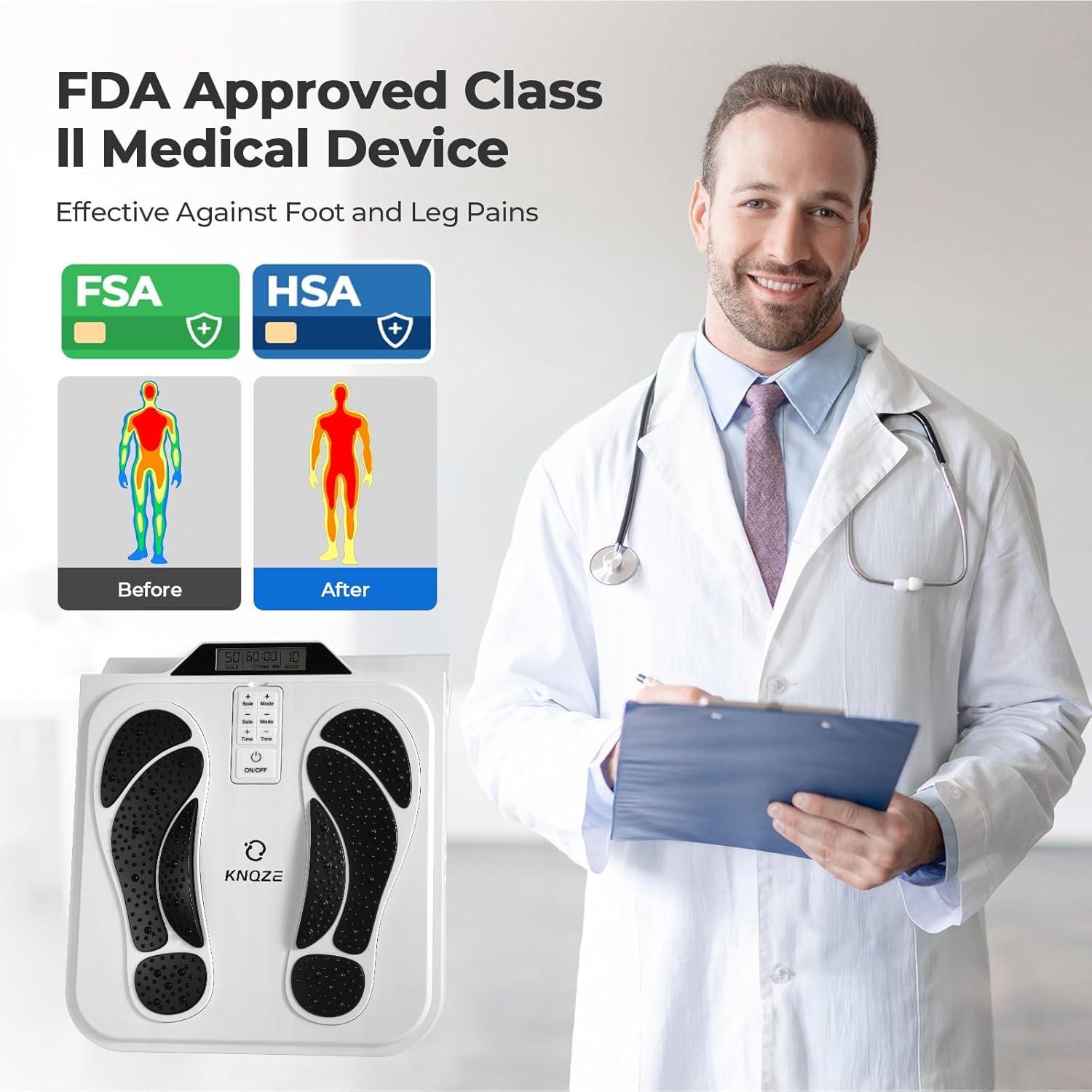 Masajeador de pies EMS KNQZE AST-300V, 10 modos, 50 intensidades