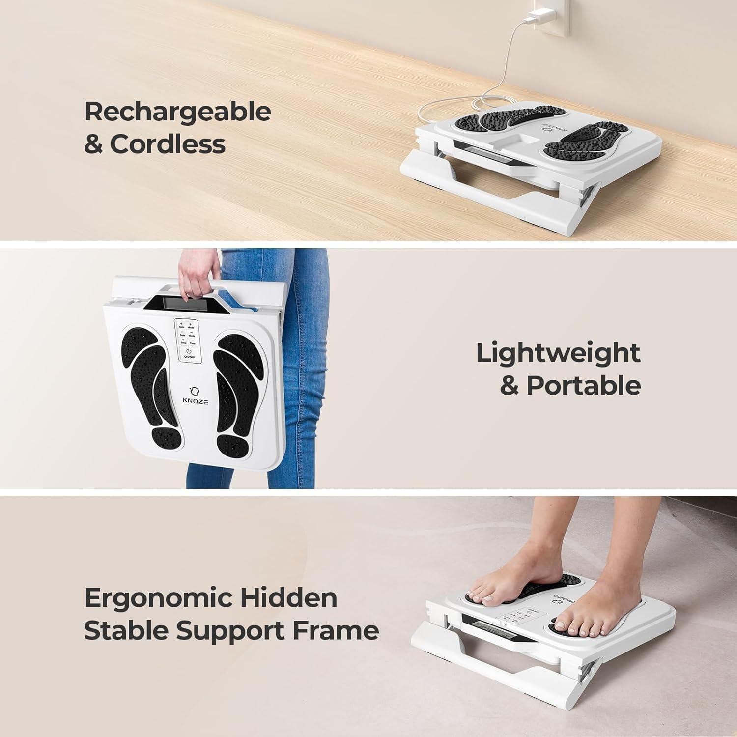 Masajeador de pies EMS KNQZE AST-300V, 10 modos, 50 intensidades