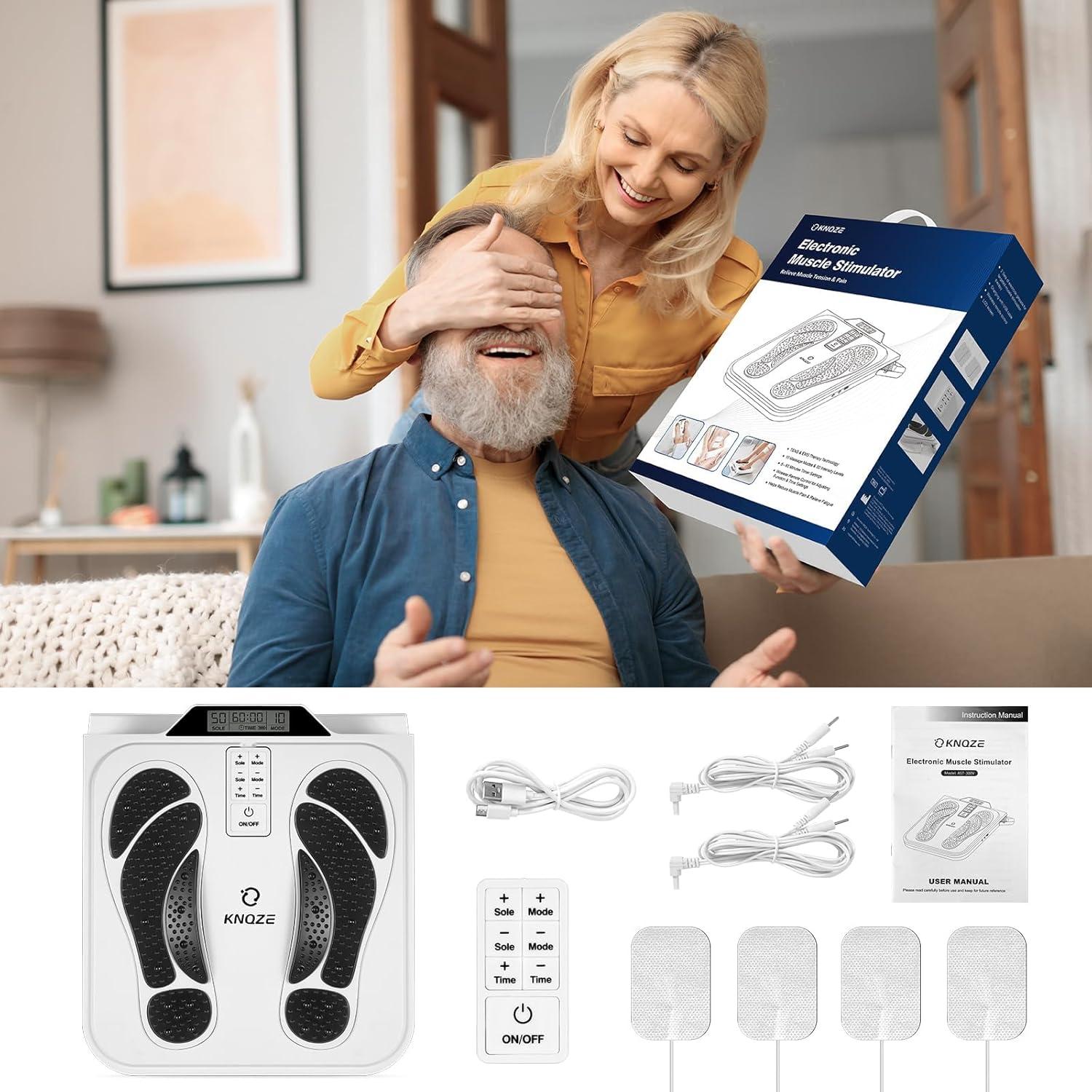 Masajeador de pies EMS KNQZE AST-300V, 10 modos, 50 intensidades