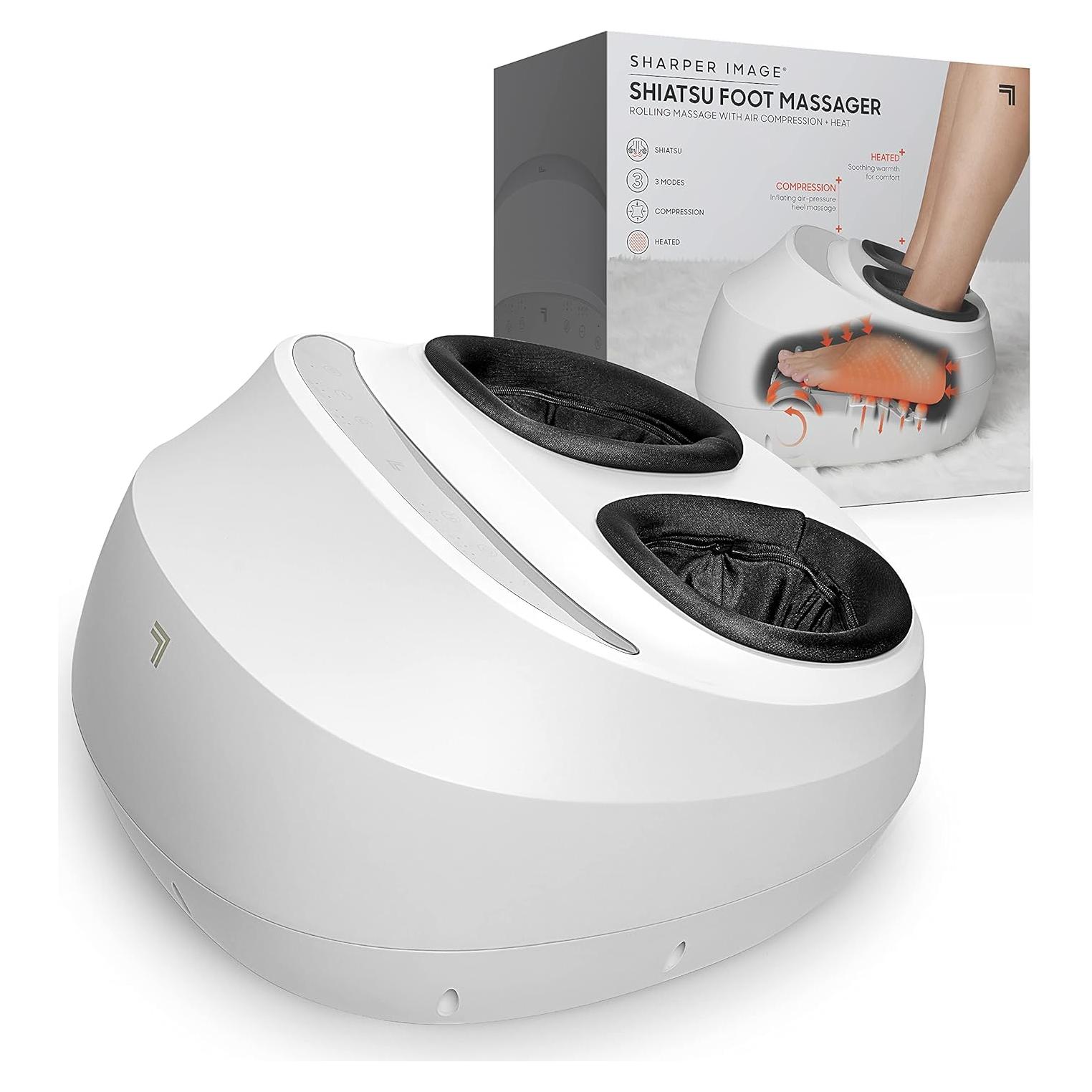 Masajeador de pies Shiatsu Sharper Image con calor y compresión