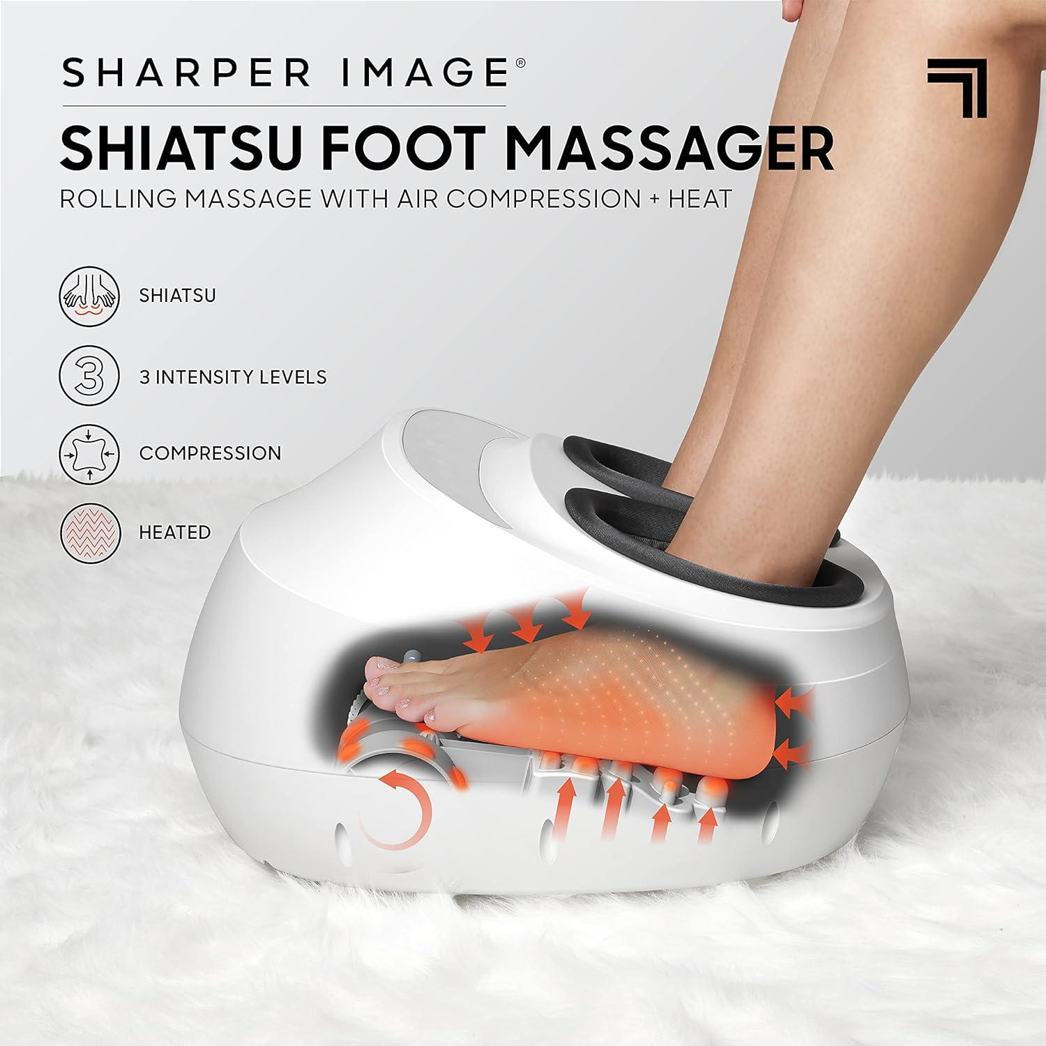 Masajeador de pies Shiatsu Sharper Image con calor y compresión