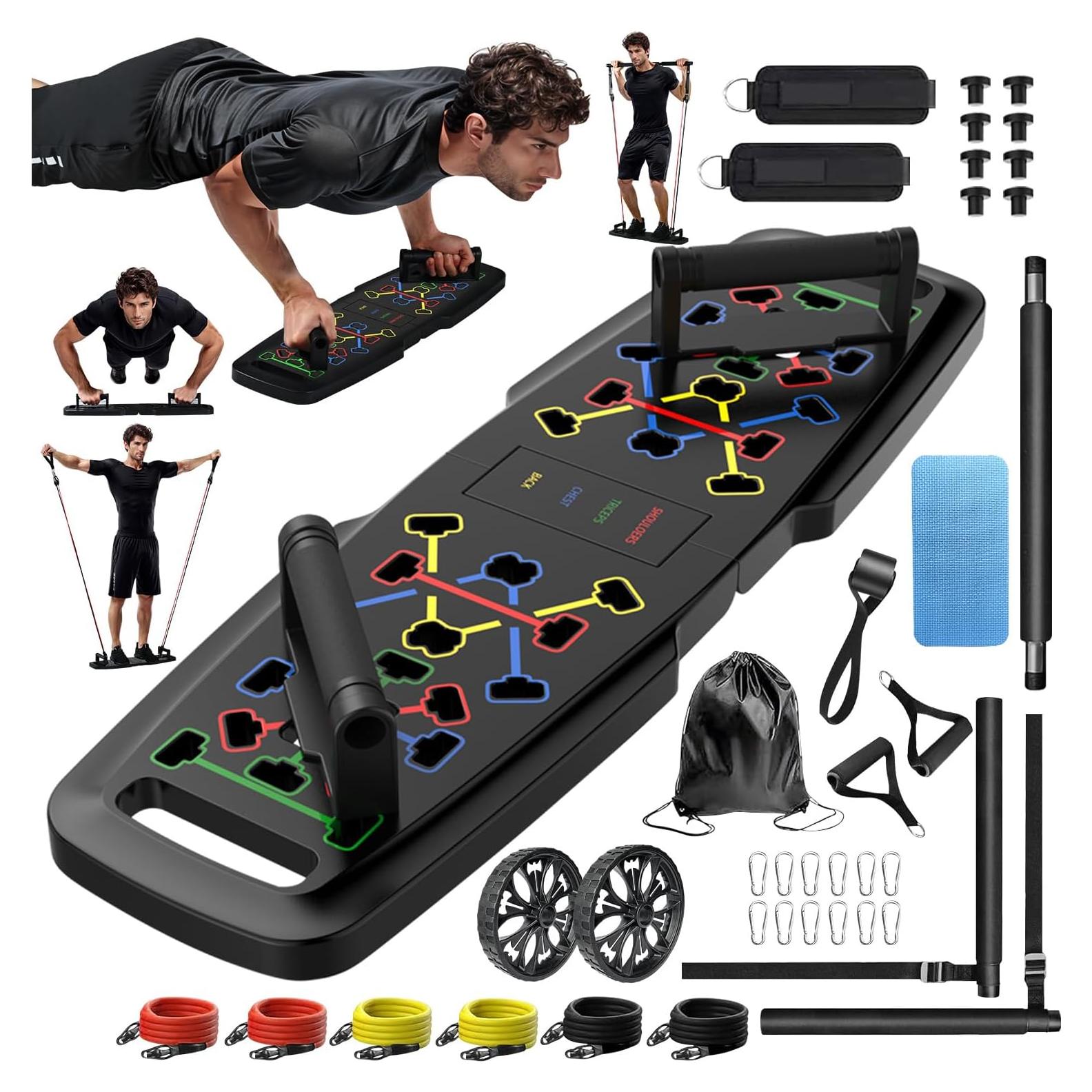Tabla de Flexiones MQRW Compacta con Accesorios de Fitness