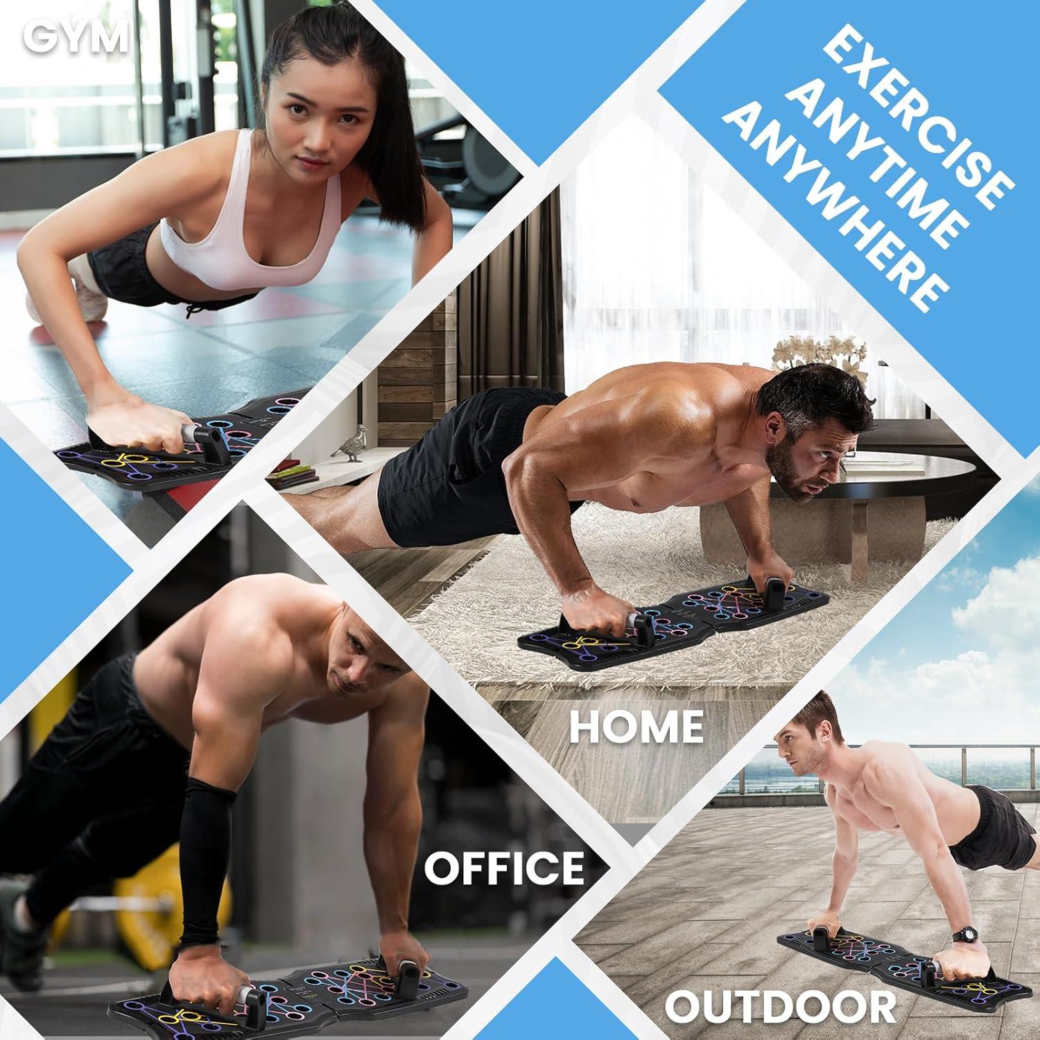 Tabla de Flexiones GearBoost con Cuerda de Salto Ajustable