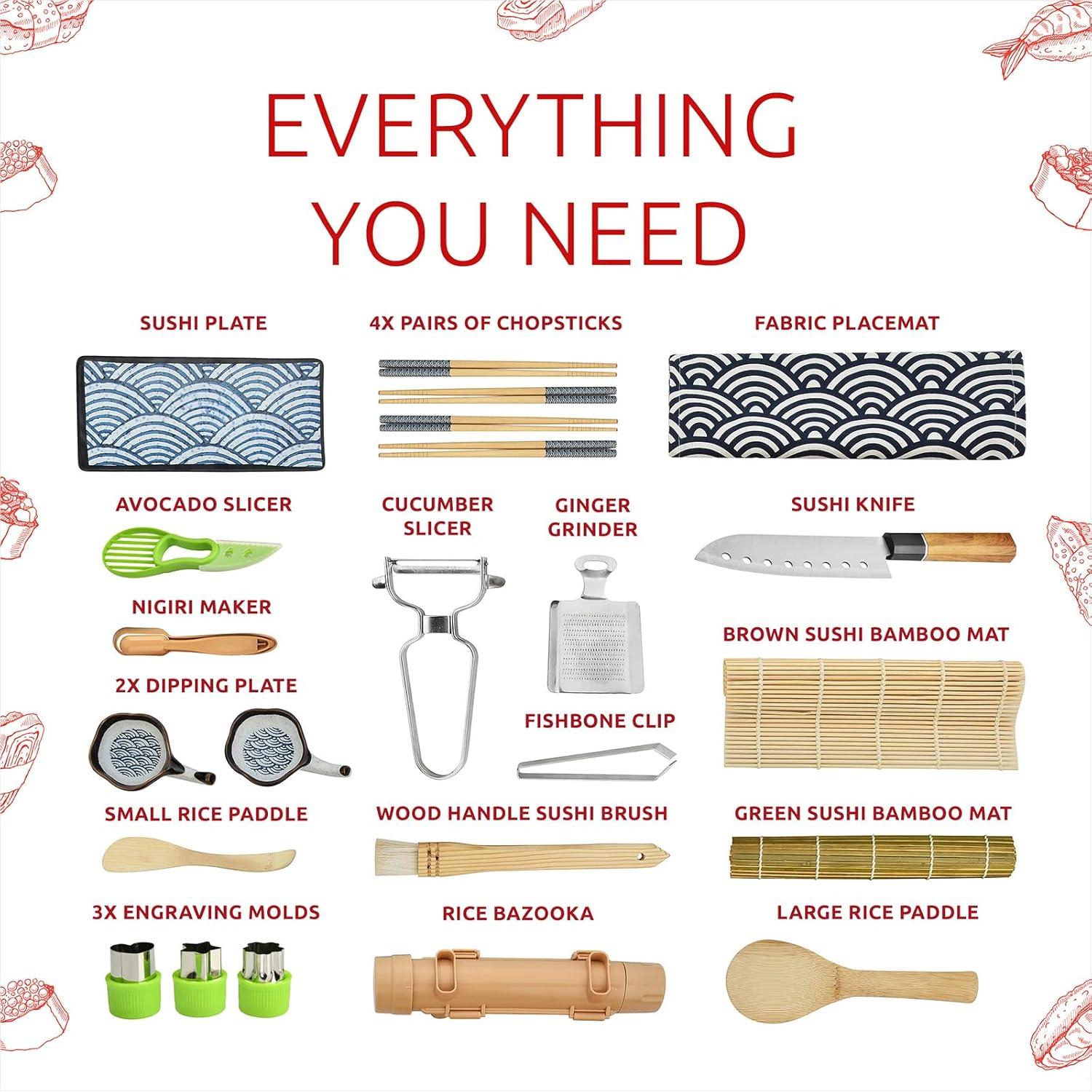 Kit de Hacer Sushi ARTTHOME 23 Piezas para Principiantes