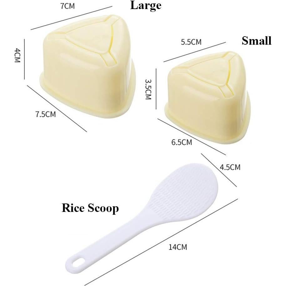Moldes para Onigiri HAGBOU 2 Piezas Triangulares Beige
